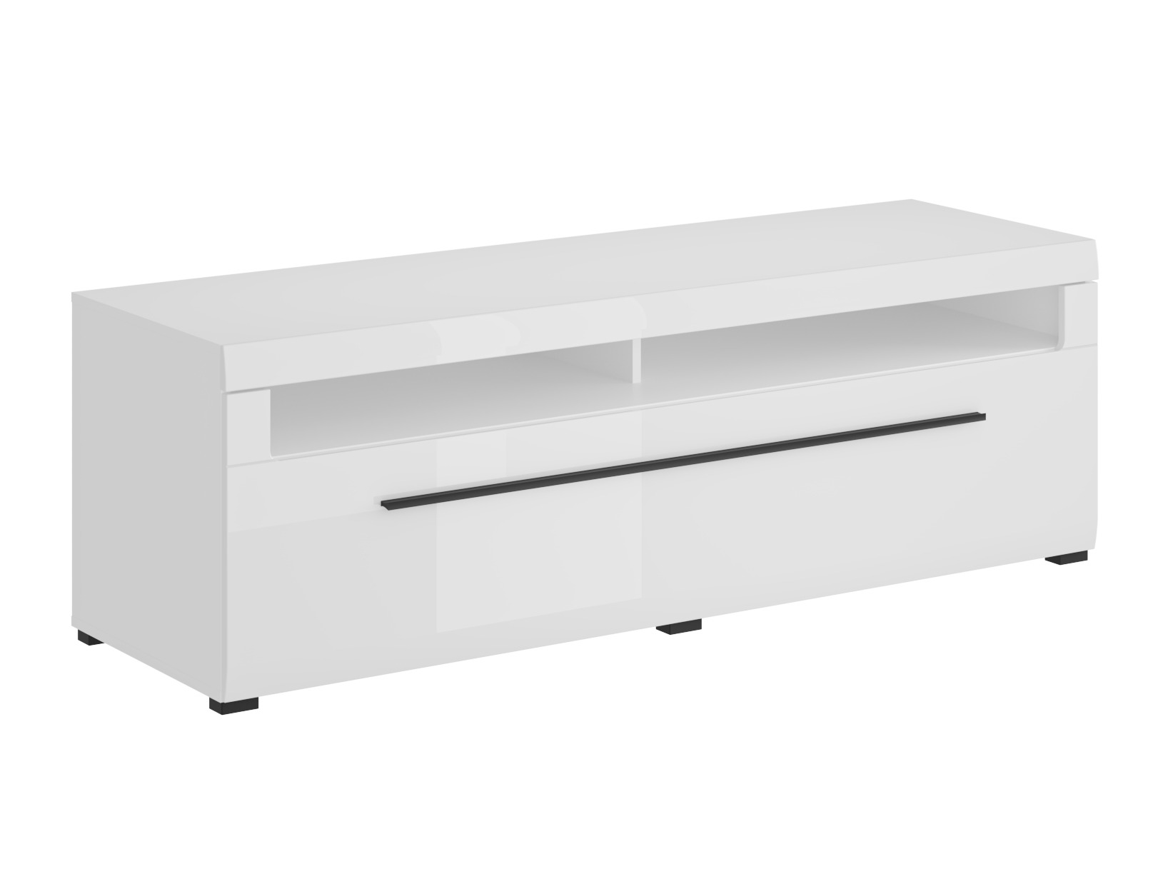 TV stand Ophsalu 104 (White + Glossy white)