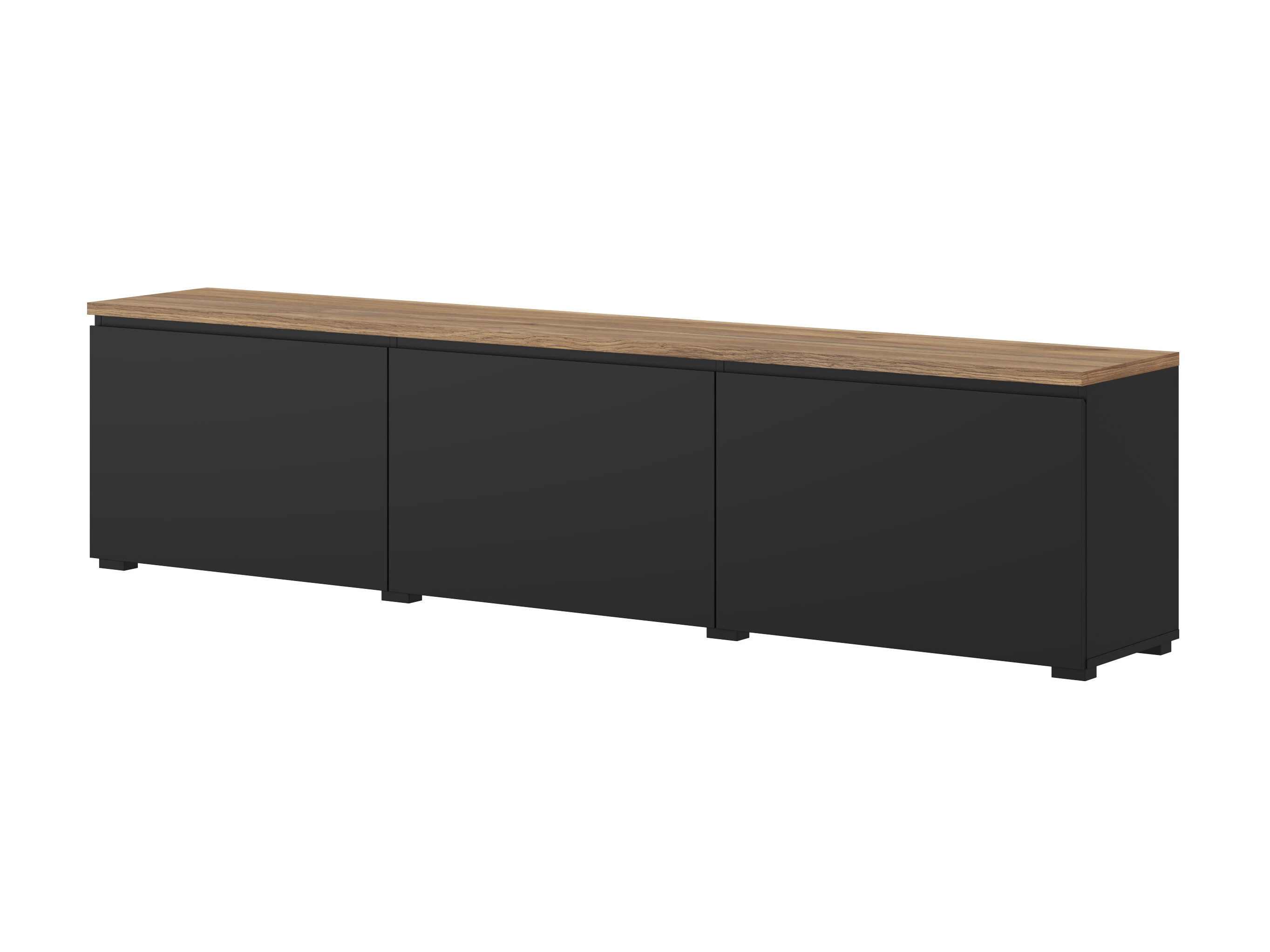 TV stand Baletu 113 (Black + Oak)