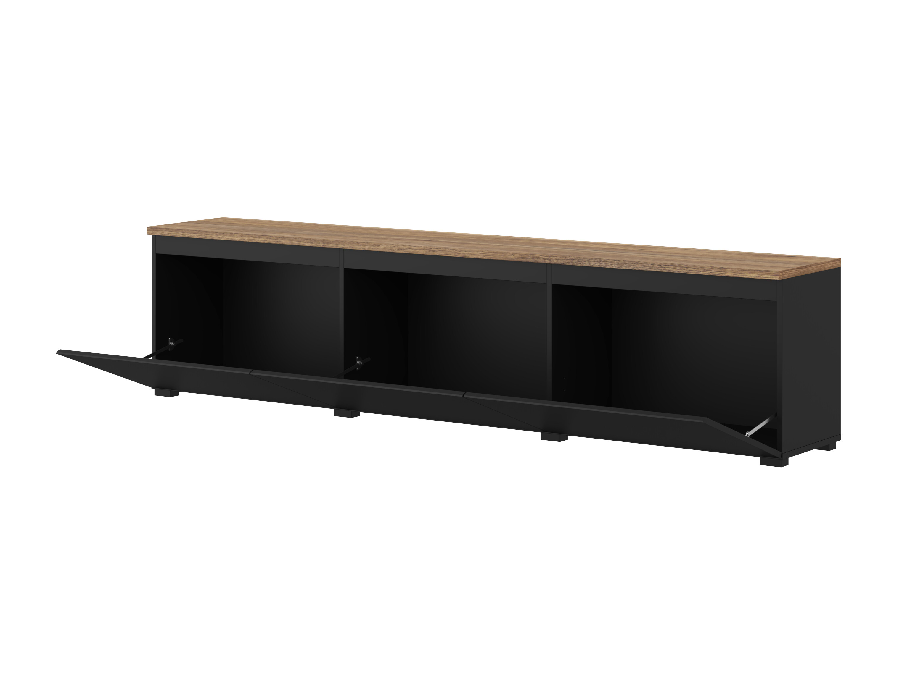 TV stand Baletu 113 (Black + Oak)