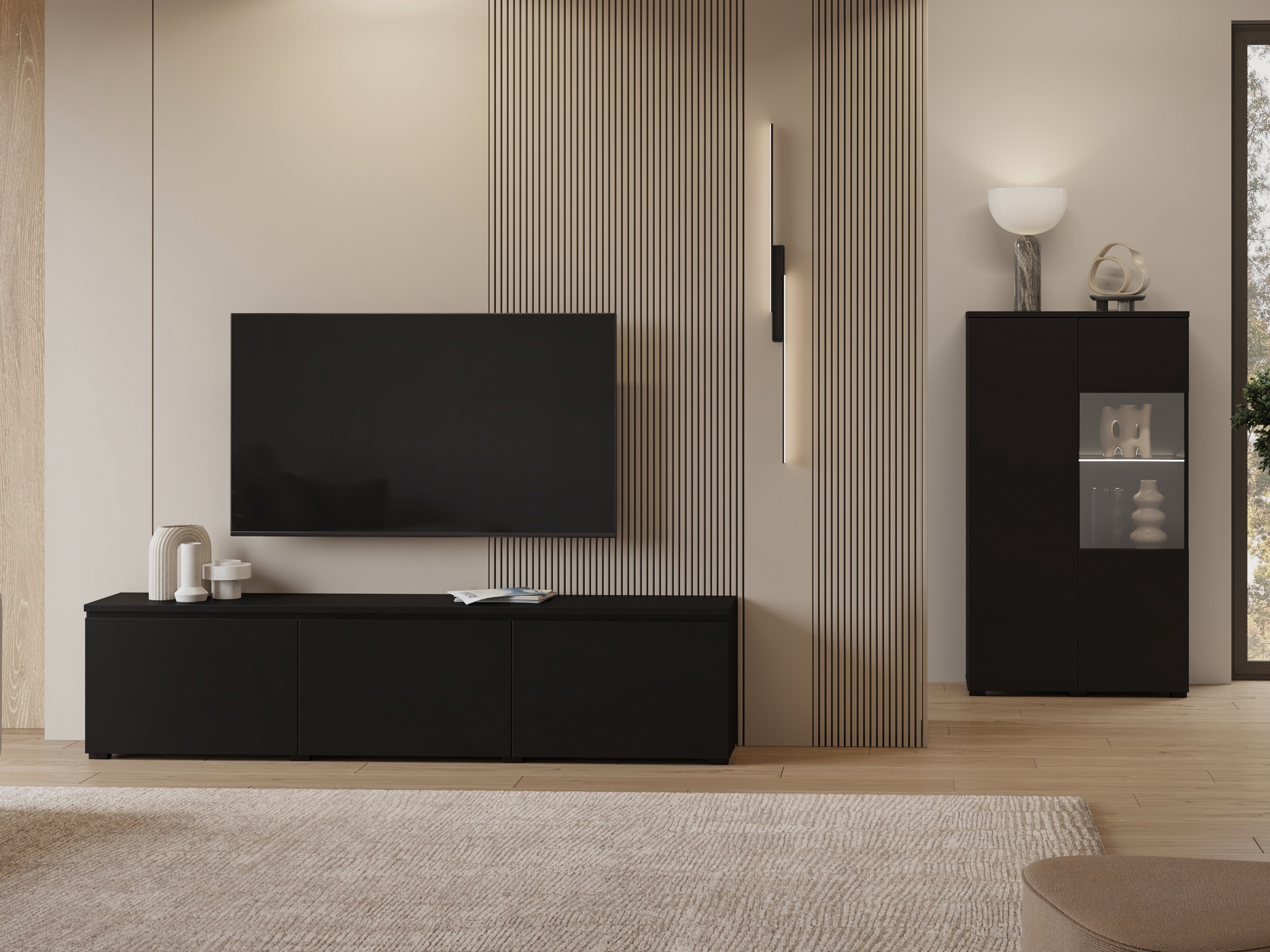 TV stand Baletu 113 (Black)