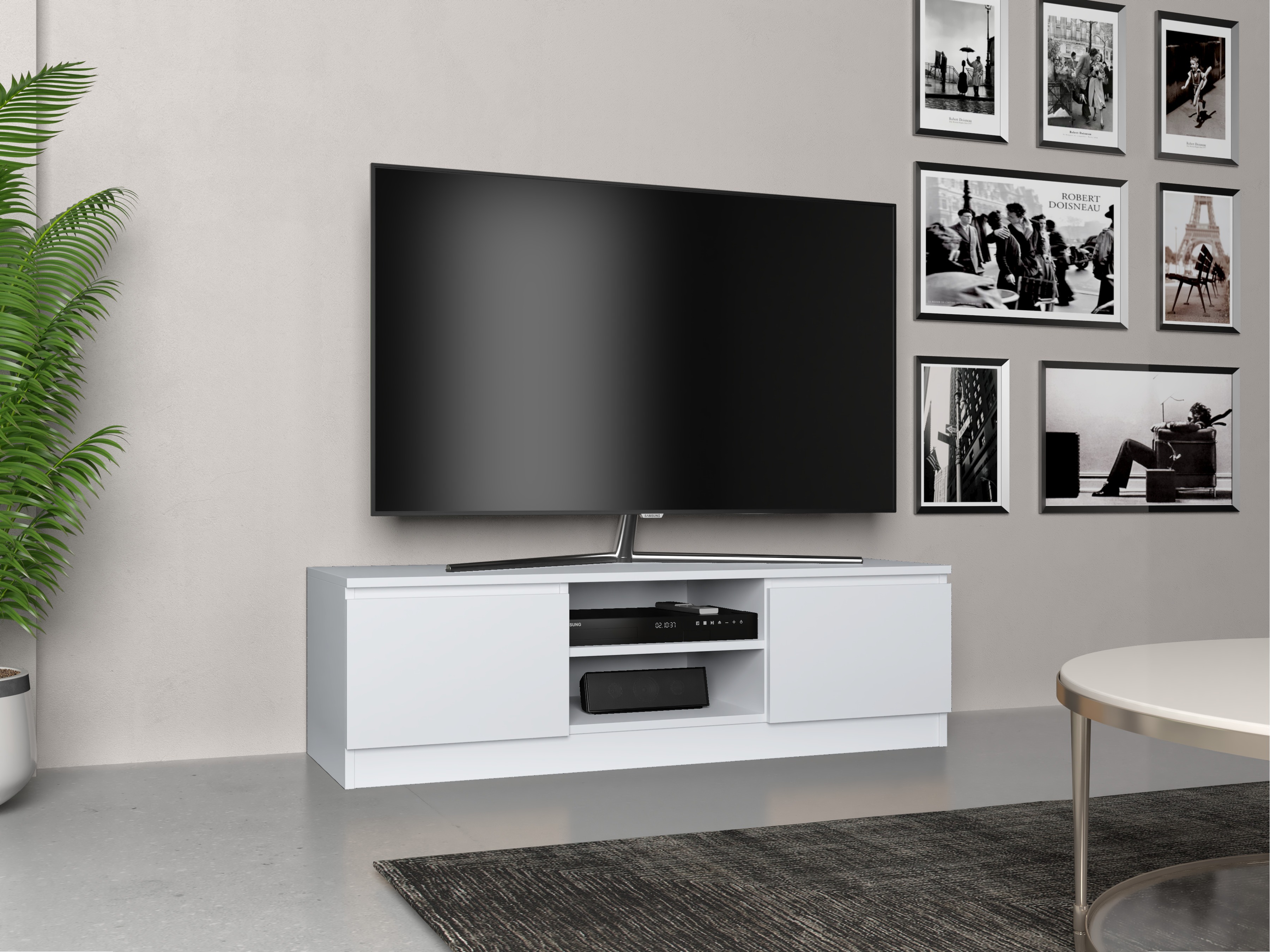 TV stand Elbvelu 123 (White)