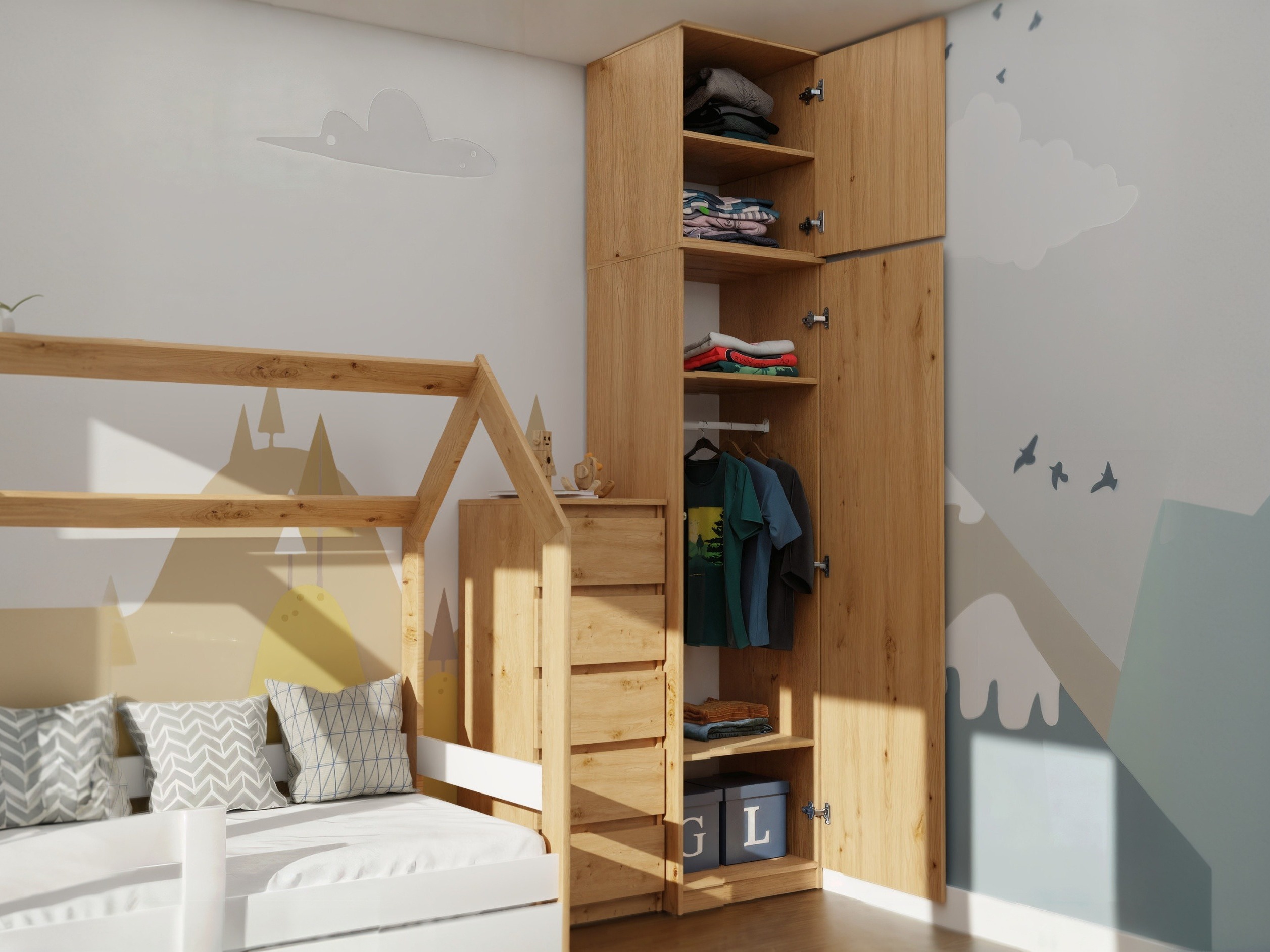 Wardrobe Mandeville 399 (Artisan oak)