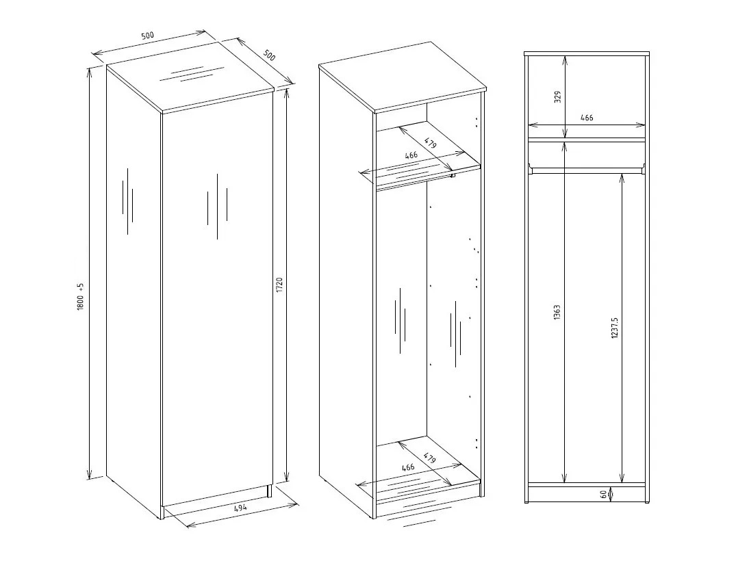 Wardrobe Mandeville 399 (White)