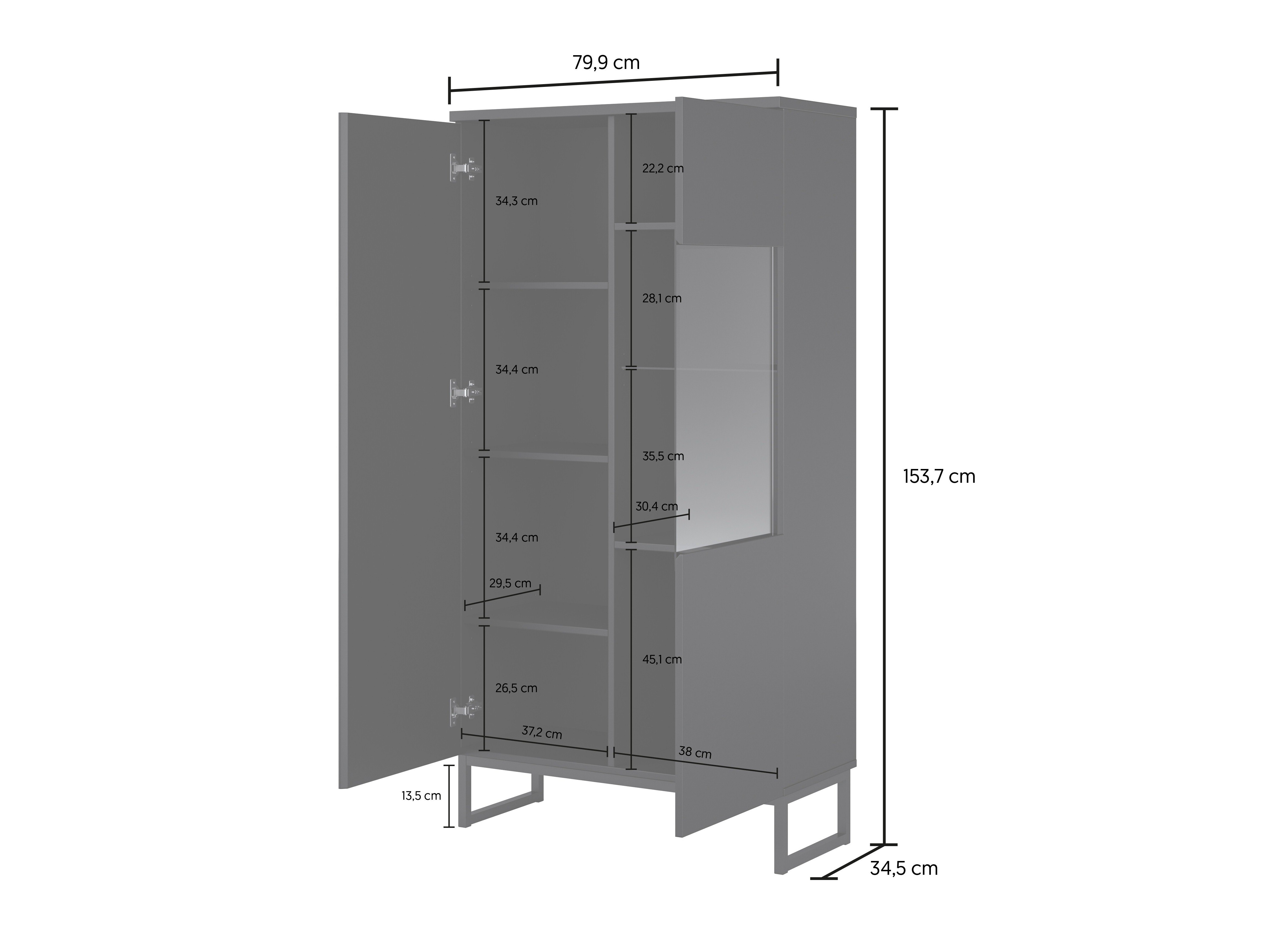Bookcase Velsora 105 (Black)