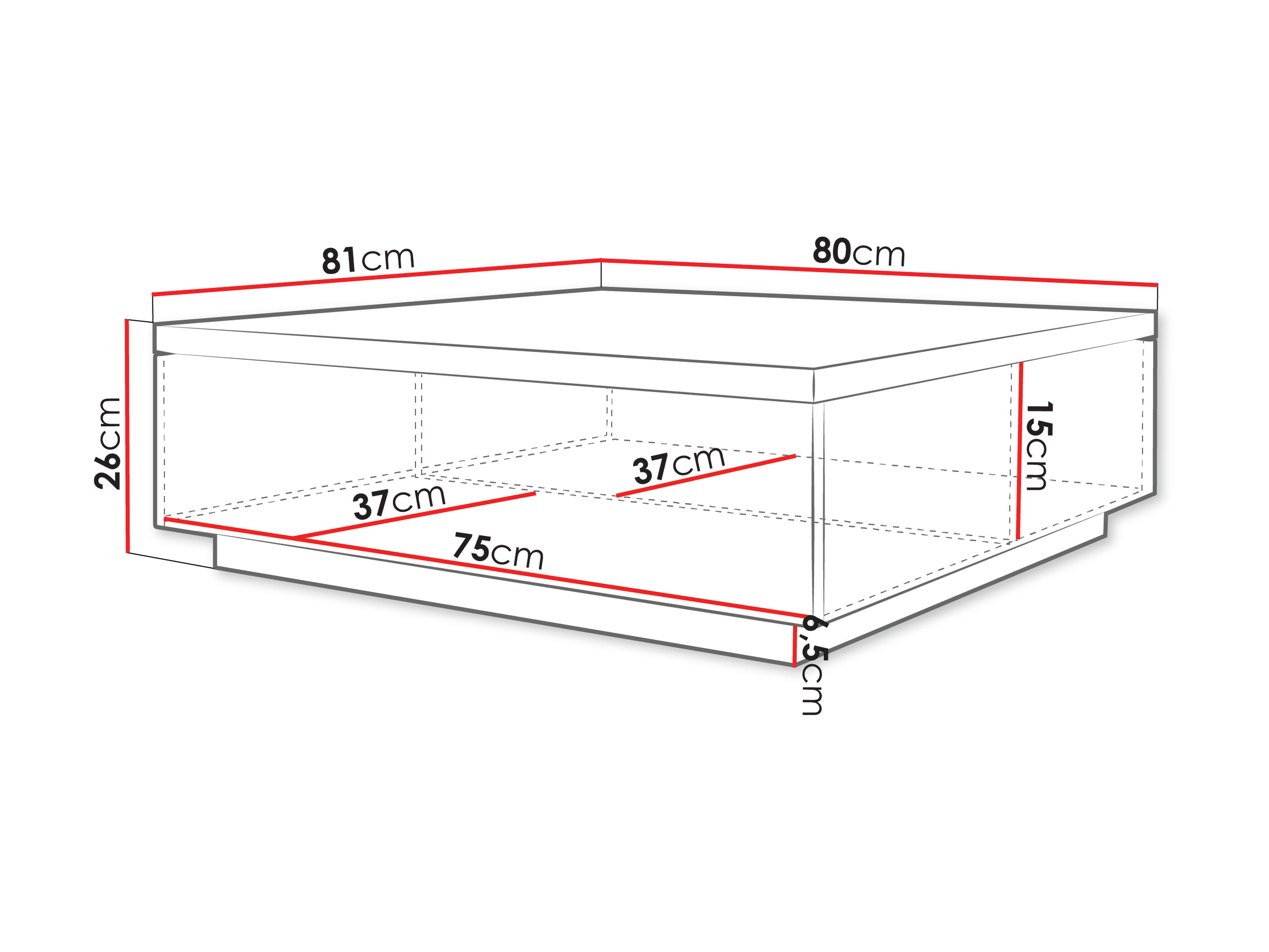 Coffee table Comfivo 596 (Walnut)