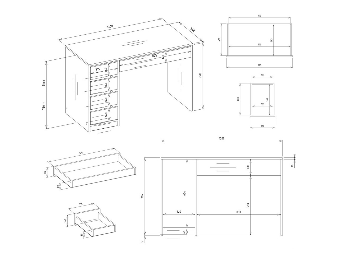 Home office set Elbvelu 138