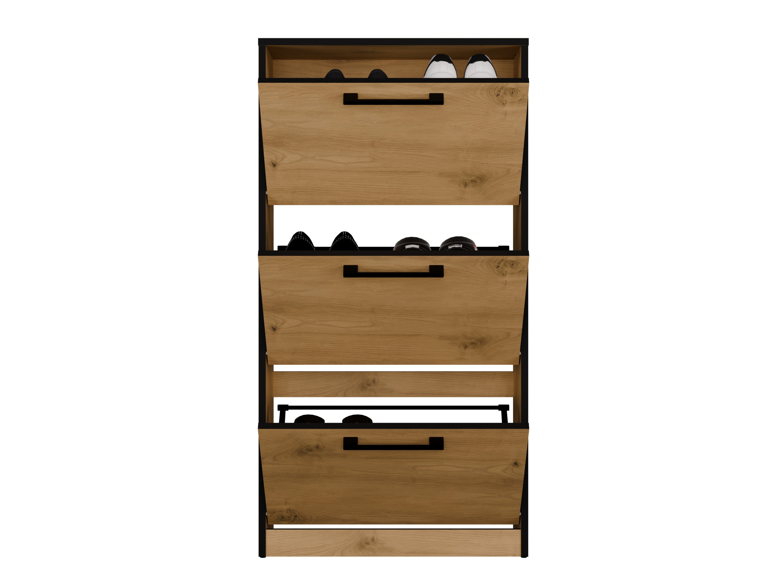Shoe cabinet Mandeville 224 (Artisan oak + Black)