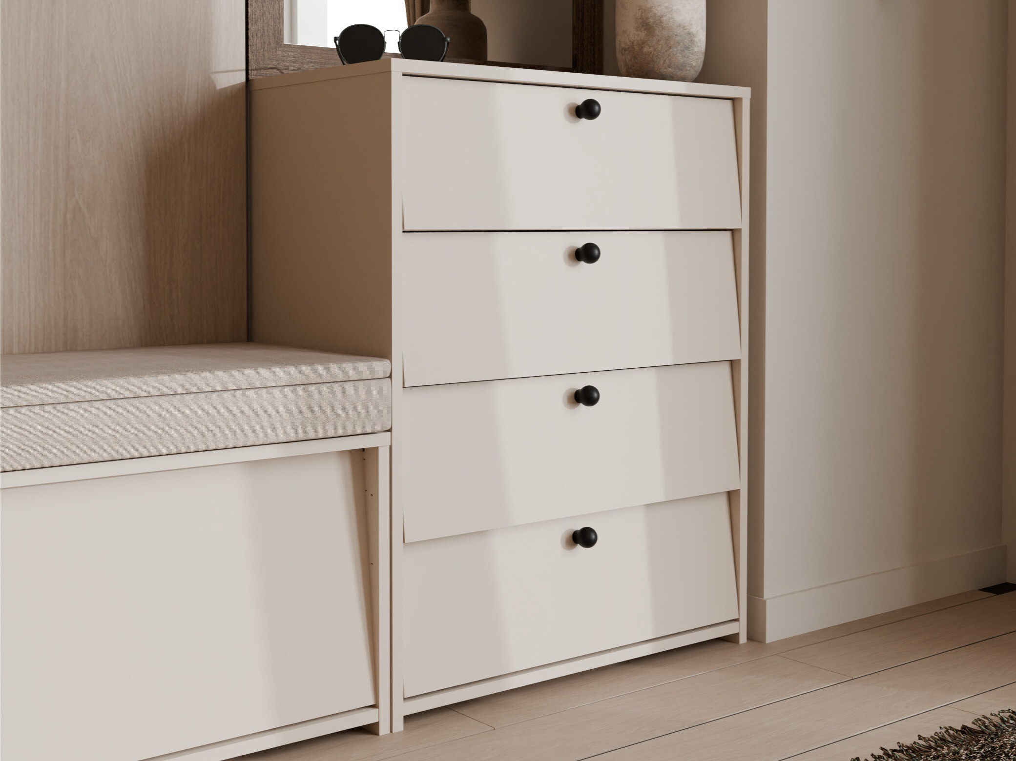 Shoe cabinet Mandeville 401 (Cashmere)