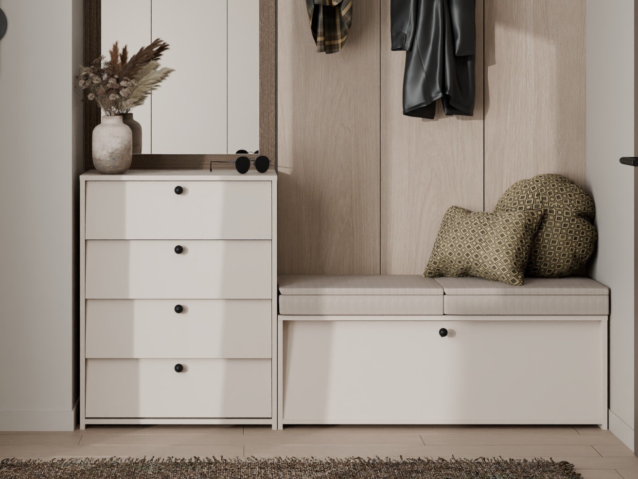 Shoe cabinet Mandeville 401 (Cashmere)