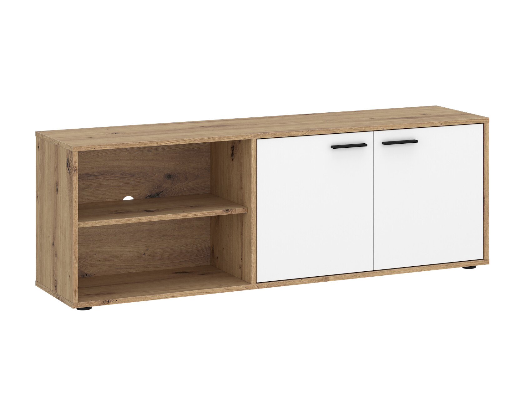 TV stand Ontario 245 (White + Artisan oak)
