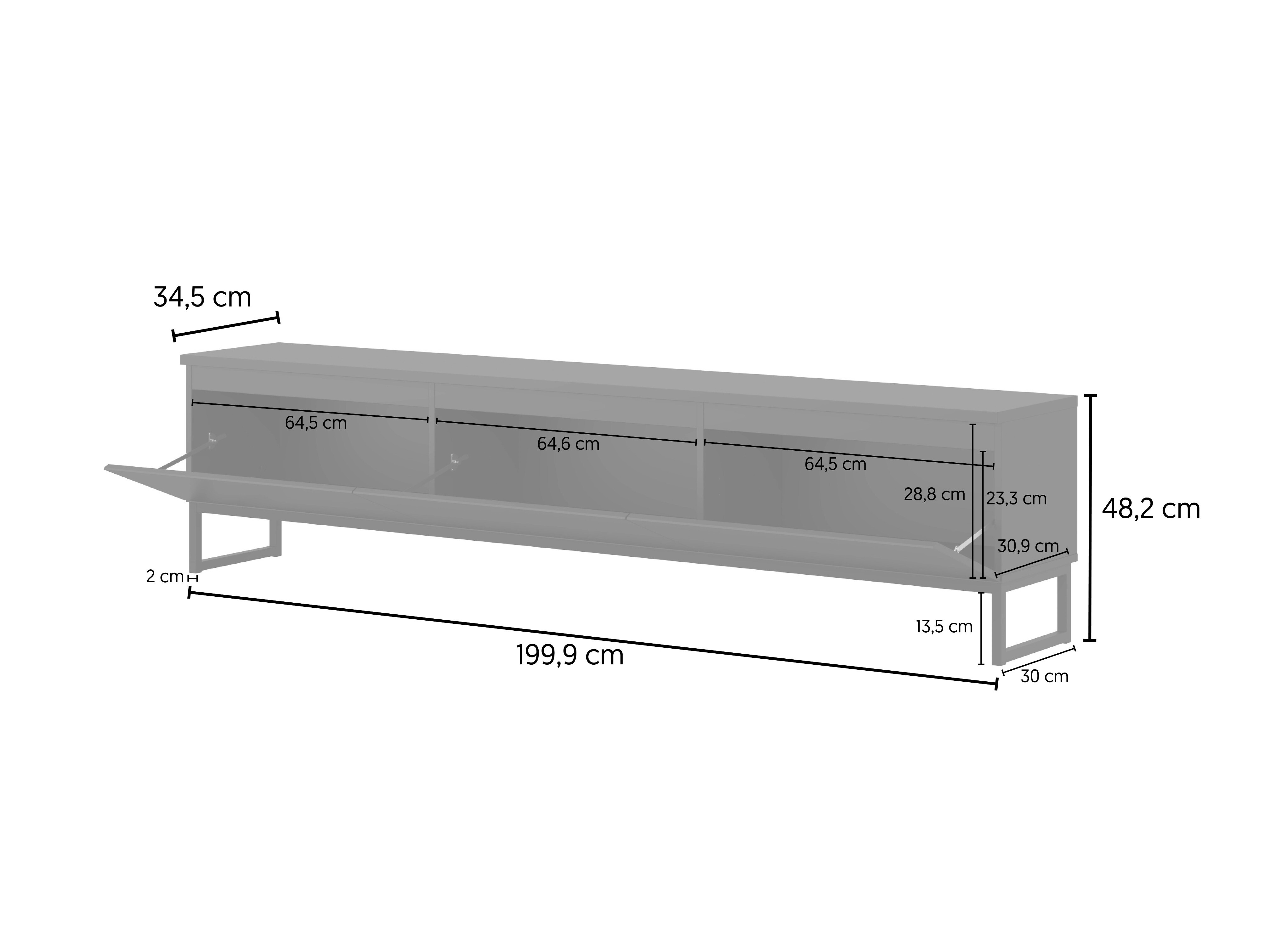 TV stand Velsora 101 (Black)