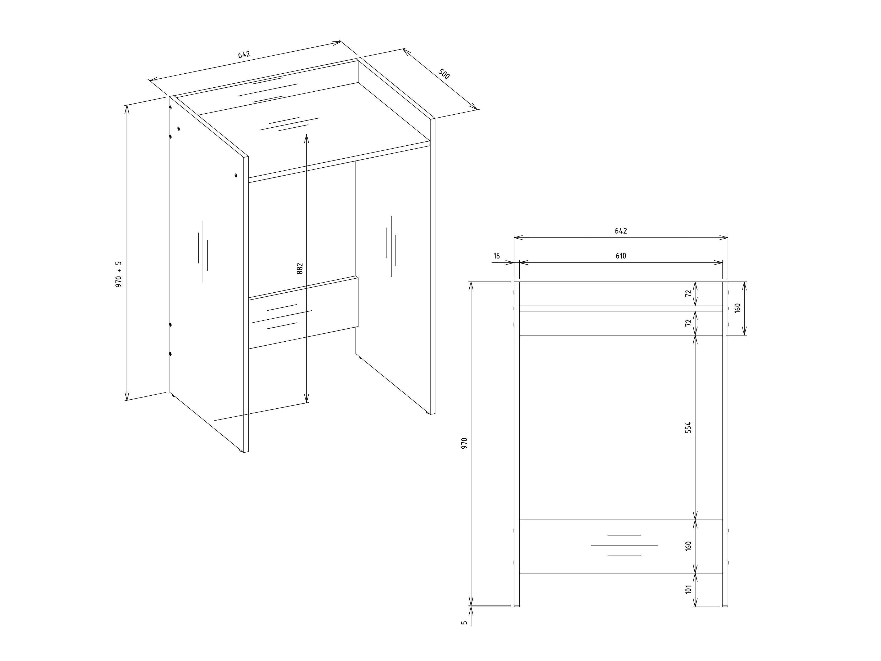 Bathroom shelf Balelbo 102 (Cashmere)