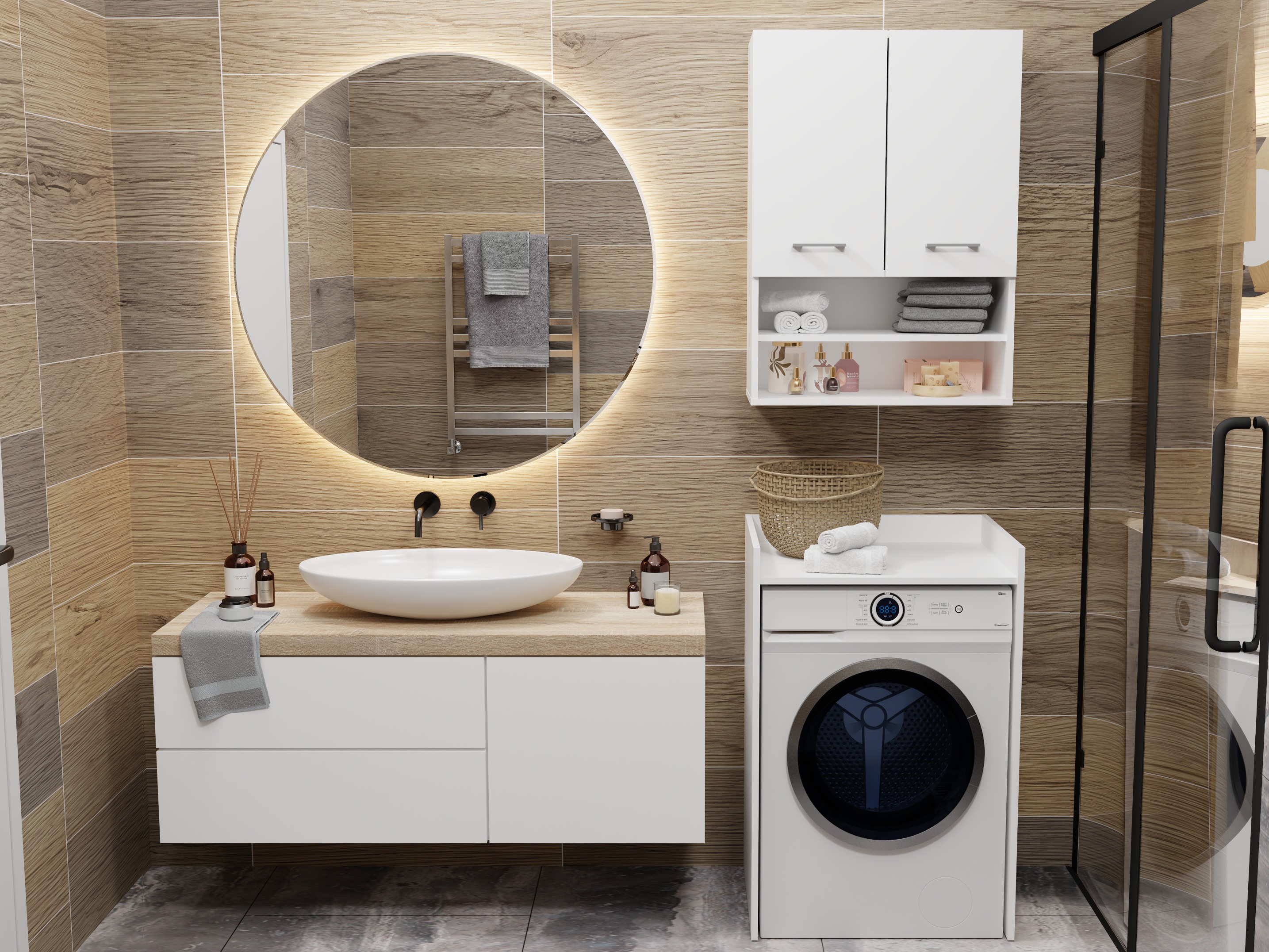 Bathroom shelf Balelbo 102 (White)