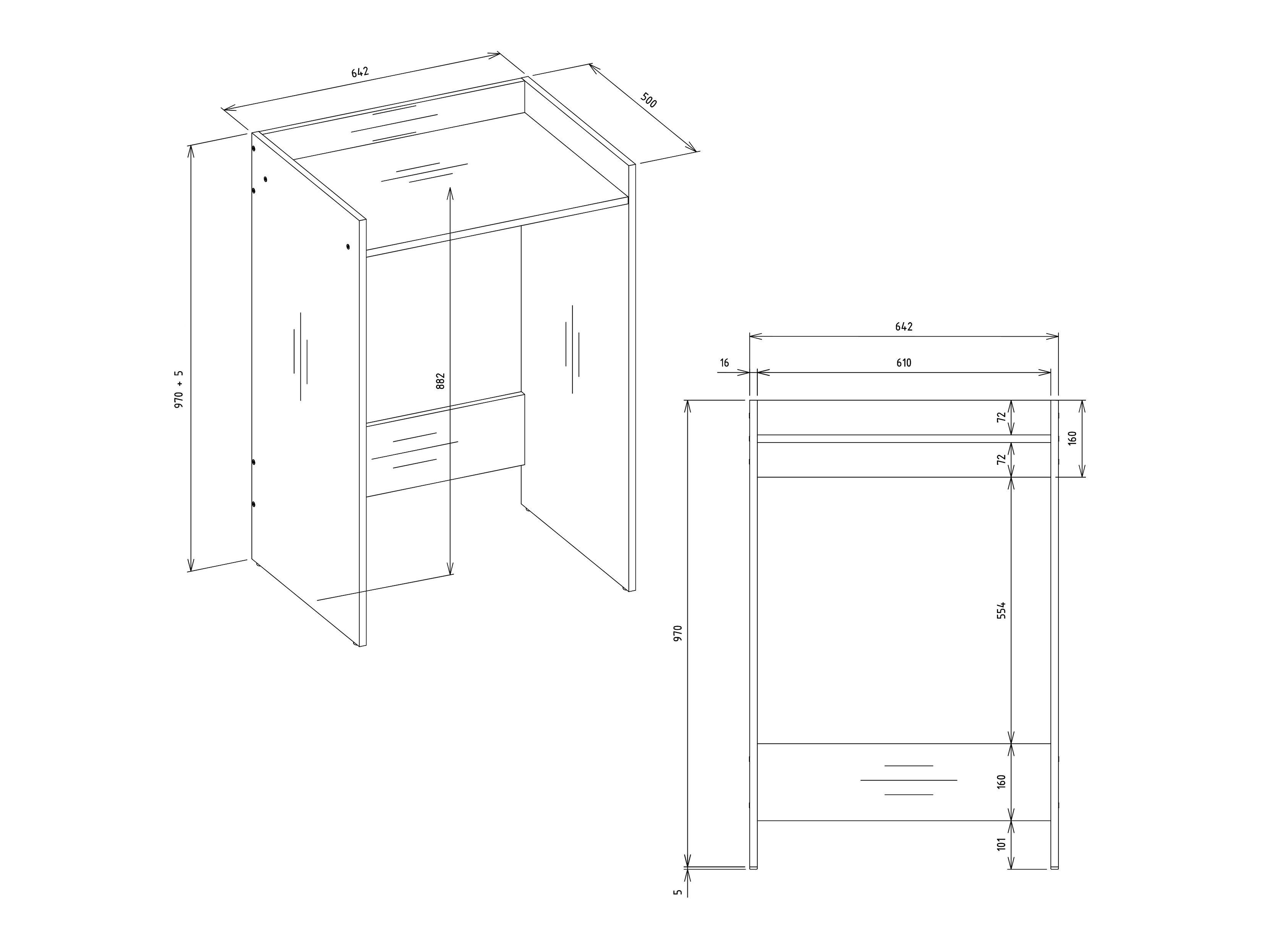 Bathroom shelf Balelbo 102 (White)