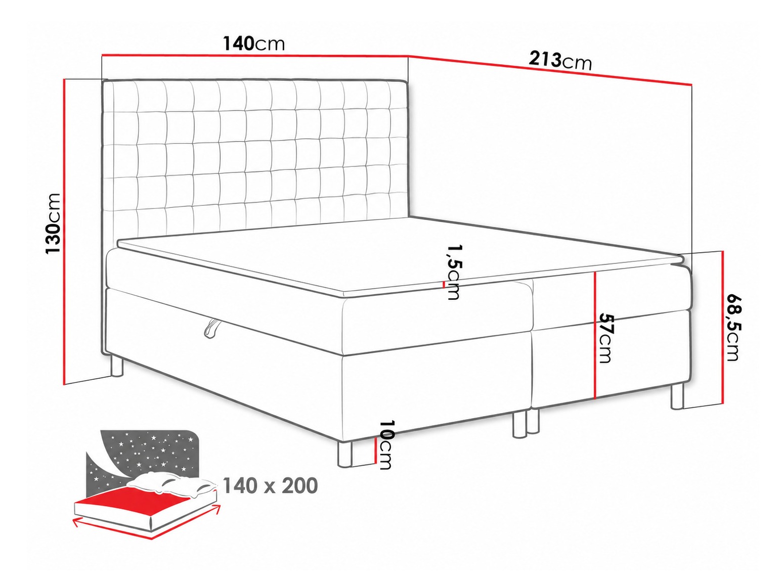 Continental bed Panis (Bristol 2458)