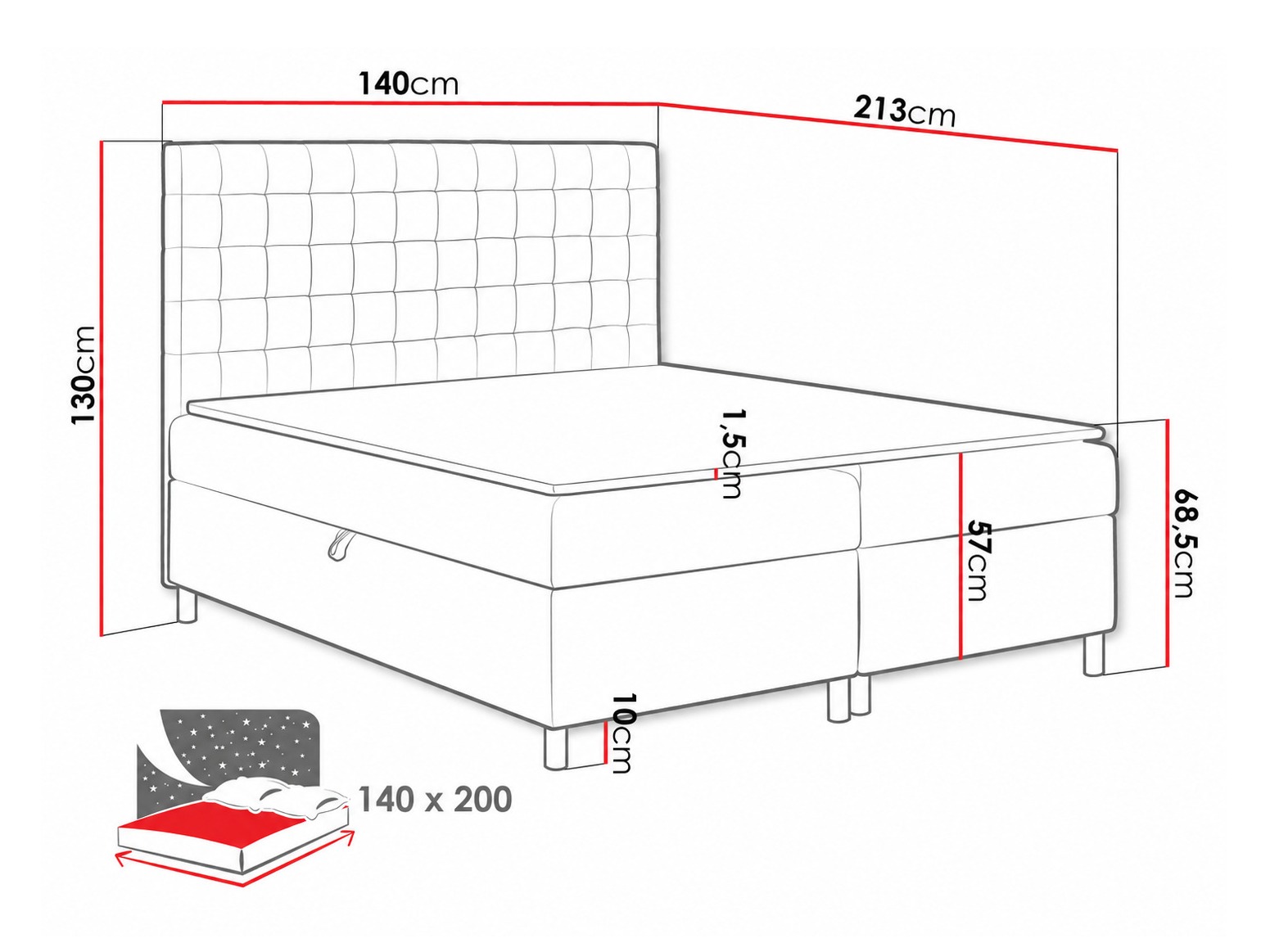 Continental bed Panis (Manila 37)
