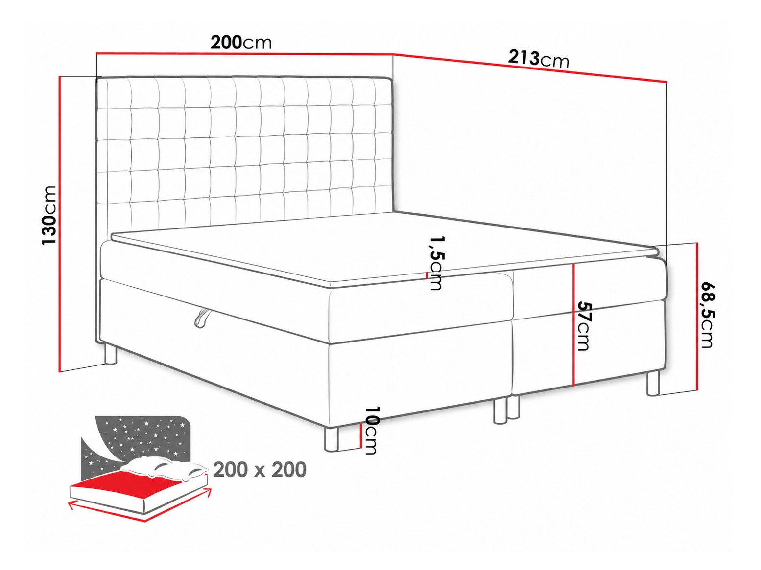 Continental bed Panis (Manila 37)