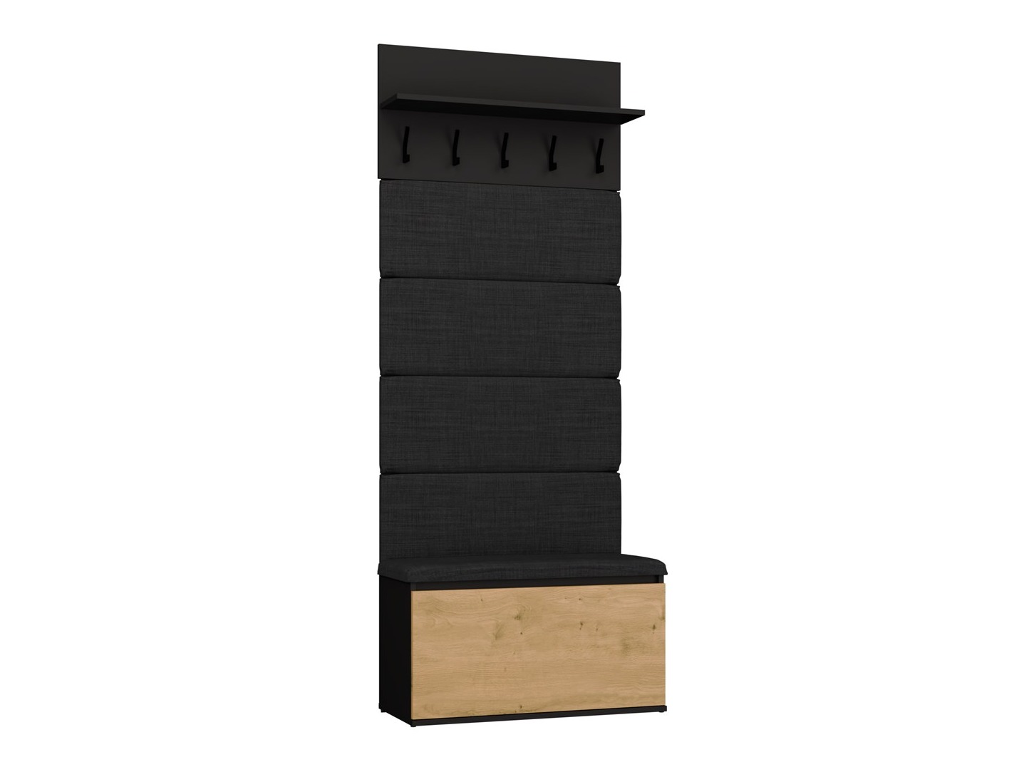Hallway set Mandeville 404 (Black + Artisan oak)
