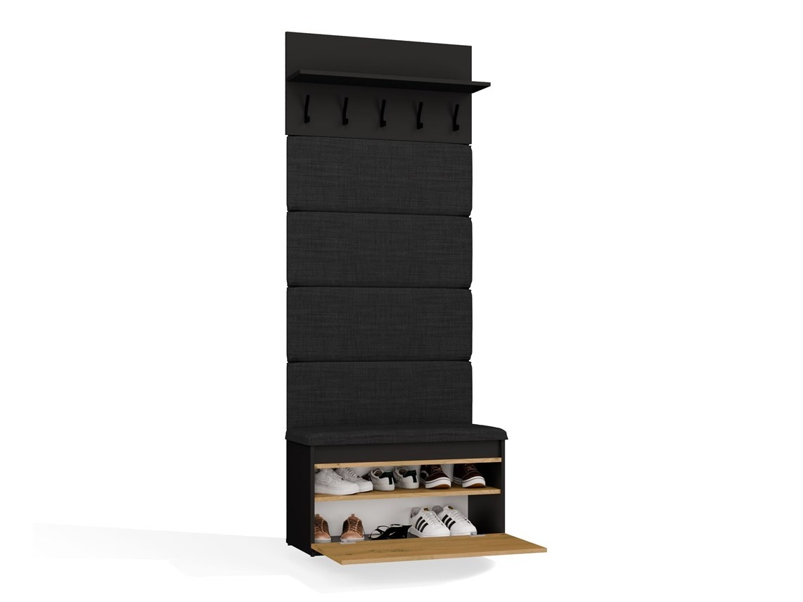 Hallway set Mandeville 404 (Black + Artisan oak)