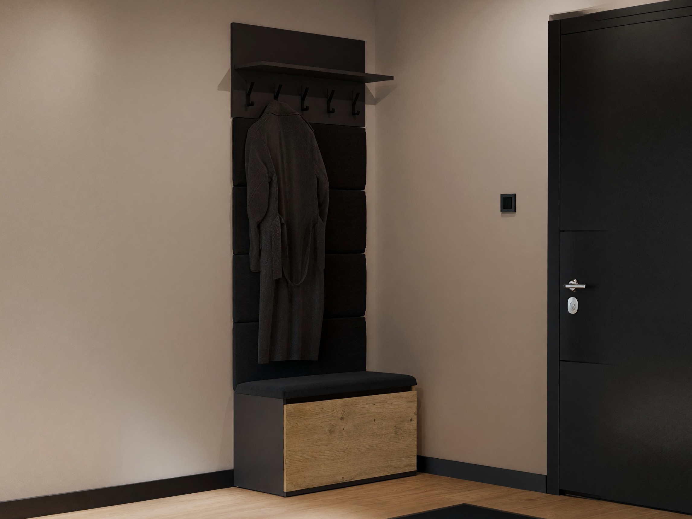 Hallway set Mandeville 404 (Black + Artisan oak)