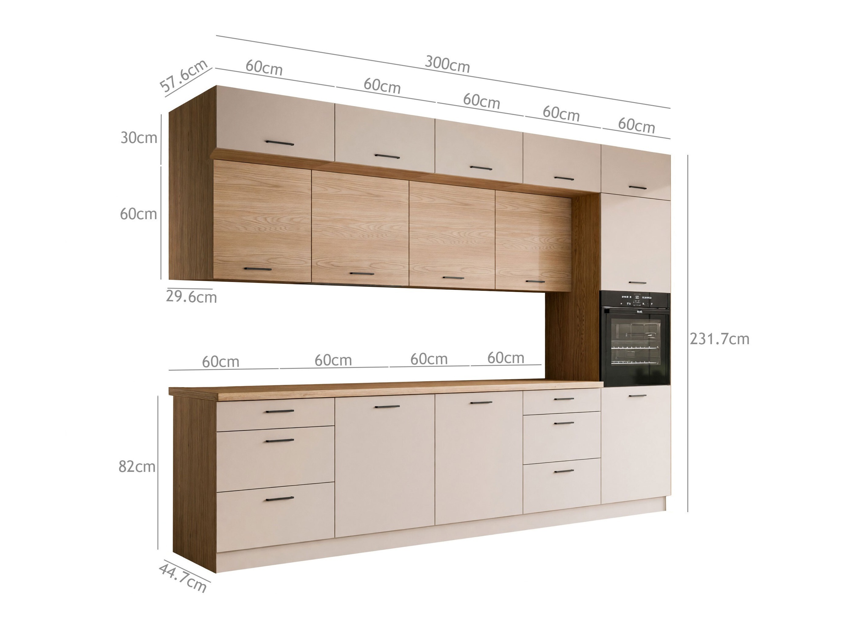 Modular kitchen set Ati Cashmere Torro 100