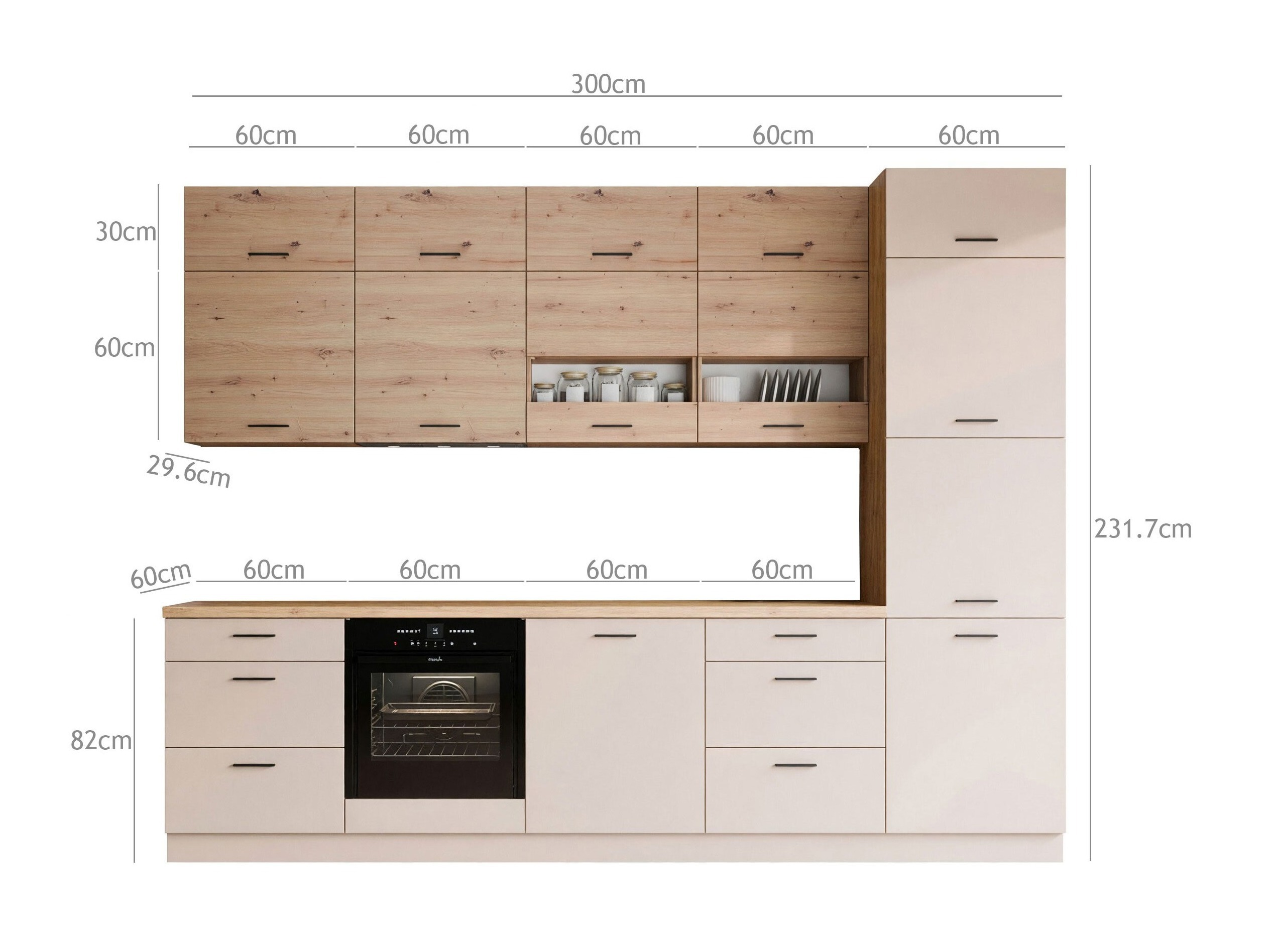 Modular kitchen set Ati Grey Torro 100