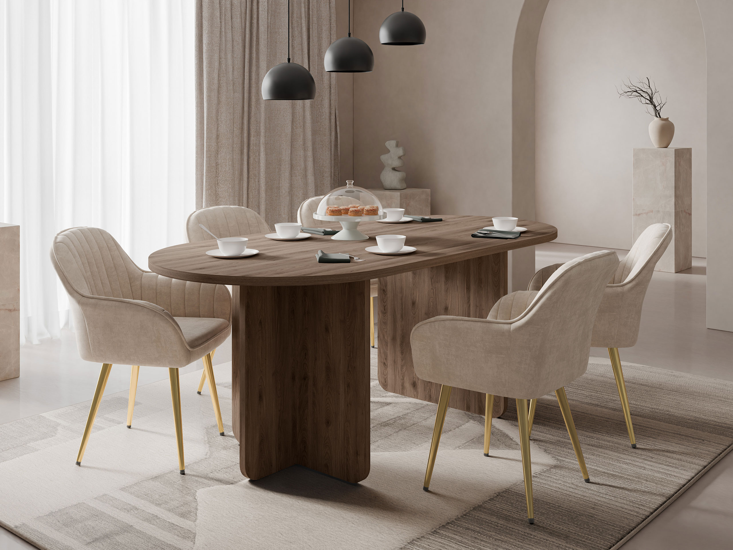 Table Comfivo 595 (Walnut)