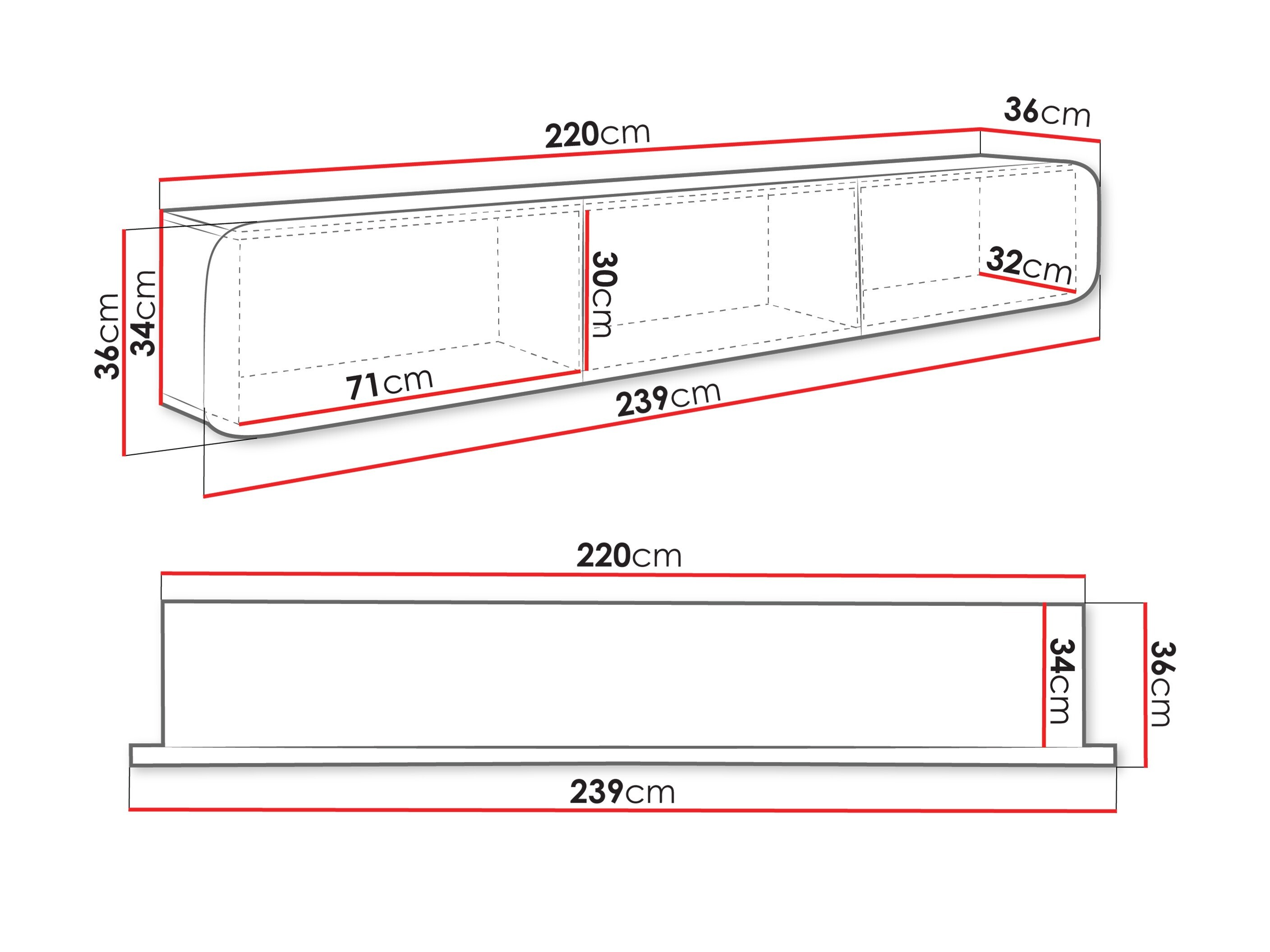 TV stand Comfivo Amorus (Beige)