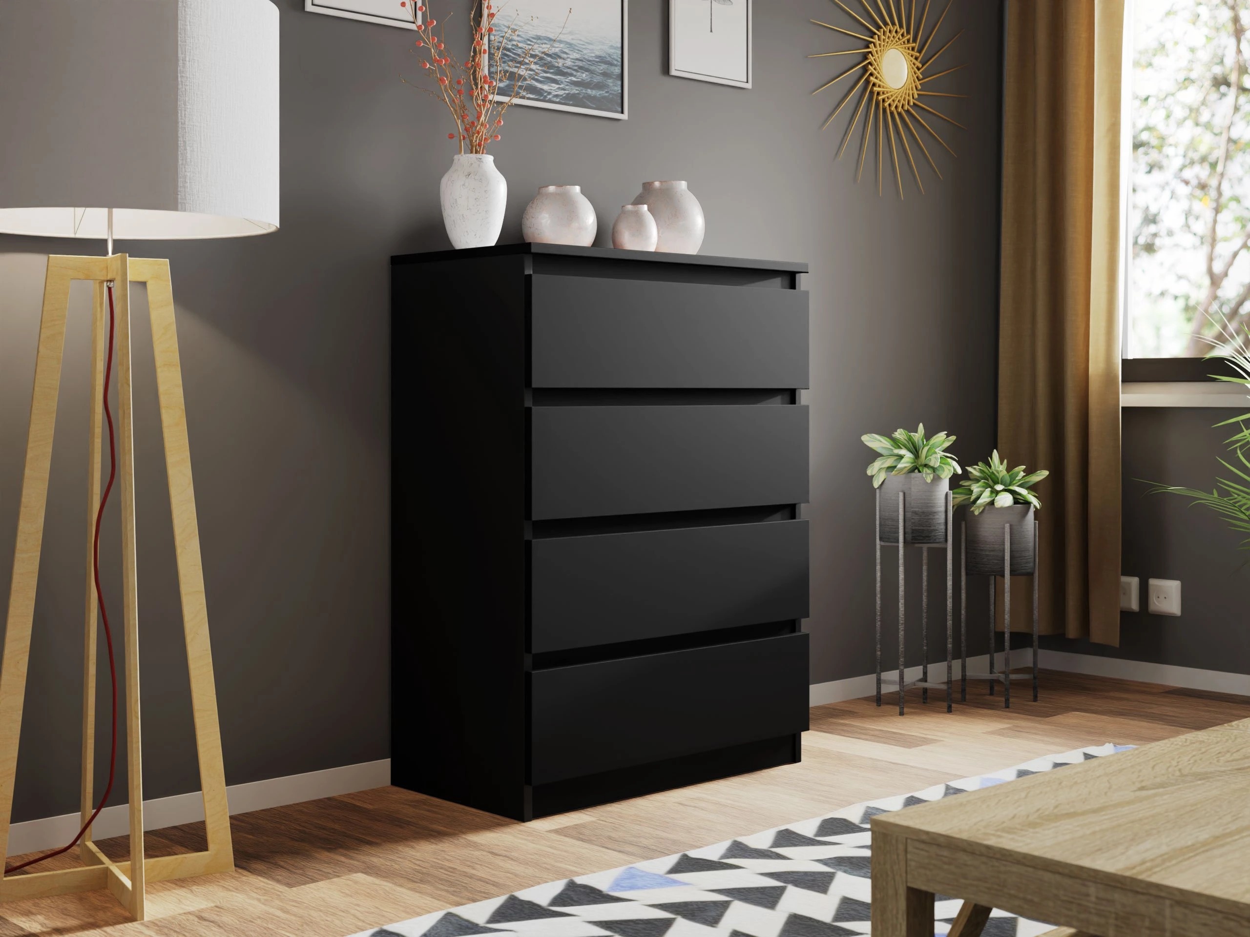 Chest of drawers Comfivo Structor I (Black)