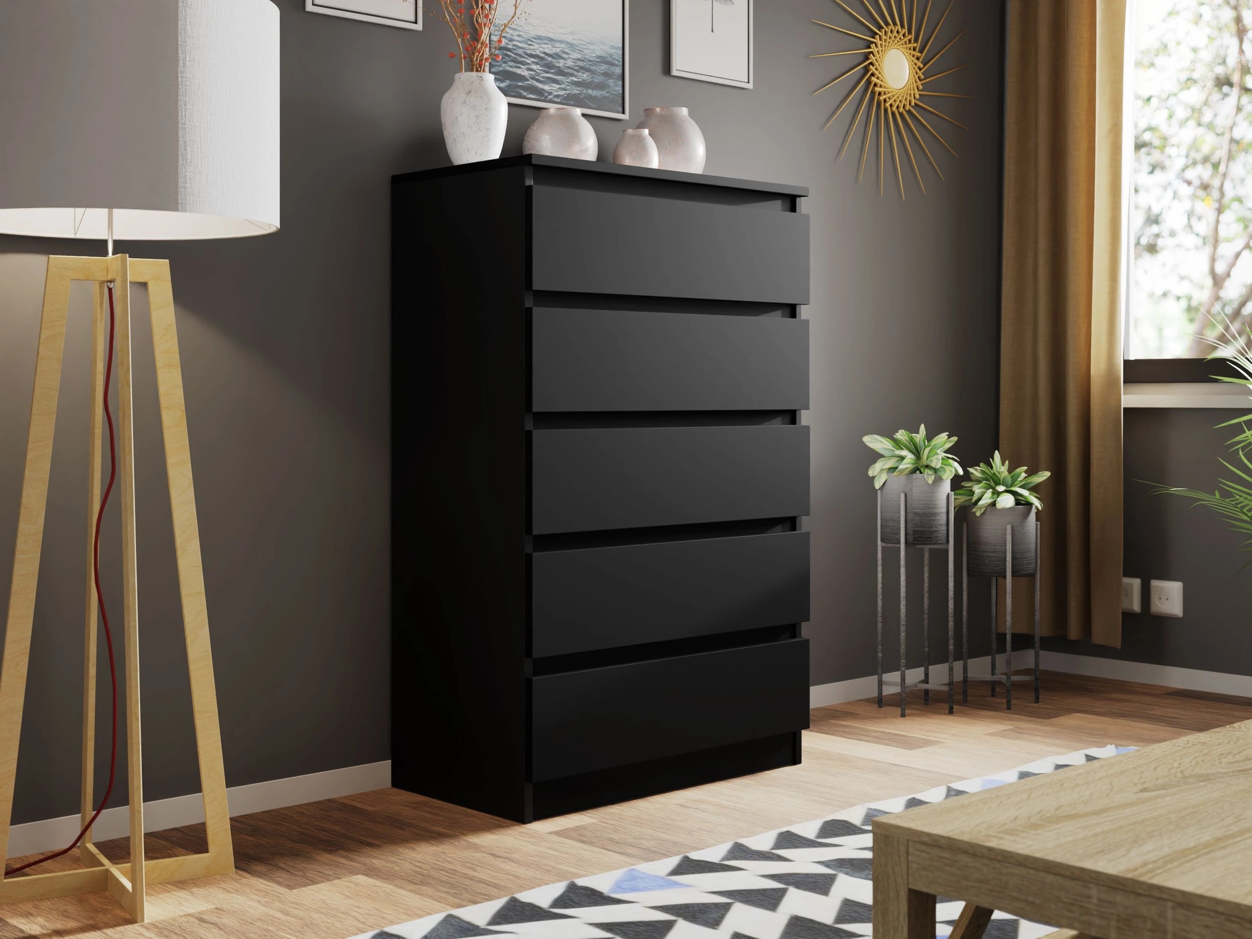 Chest of drawers Comfivo Structor IV (Black)