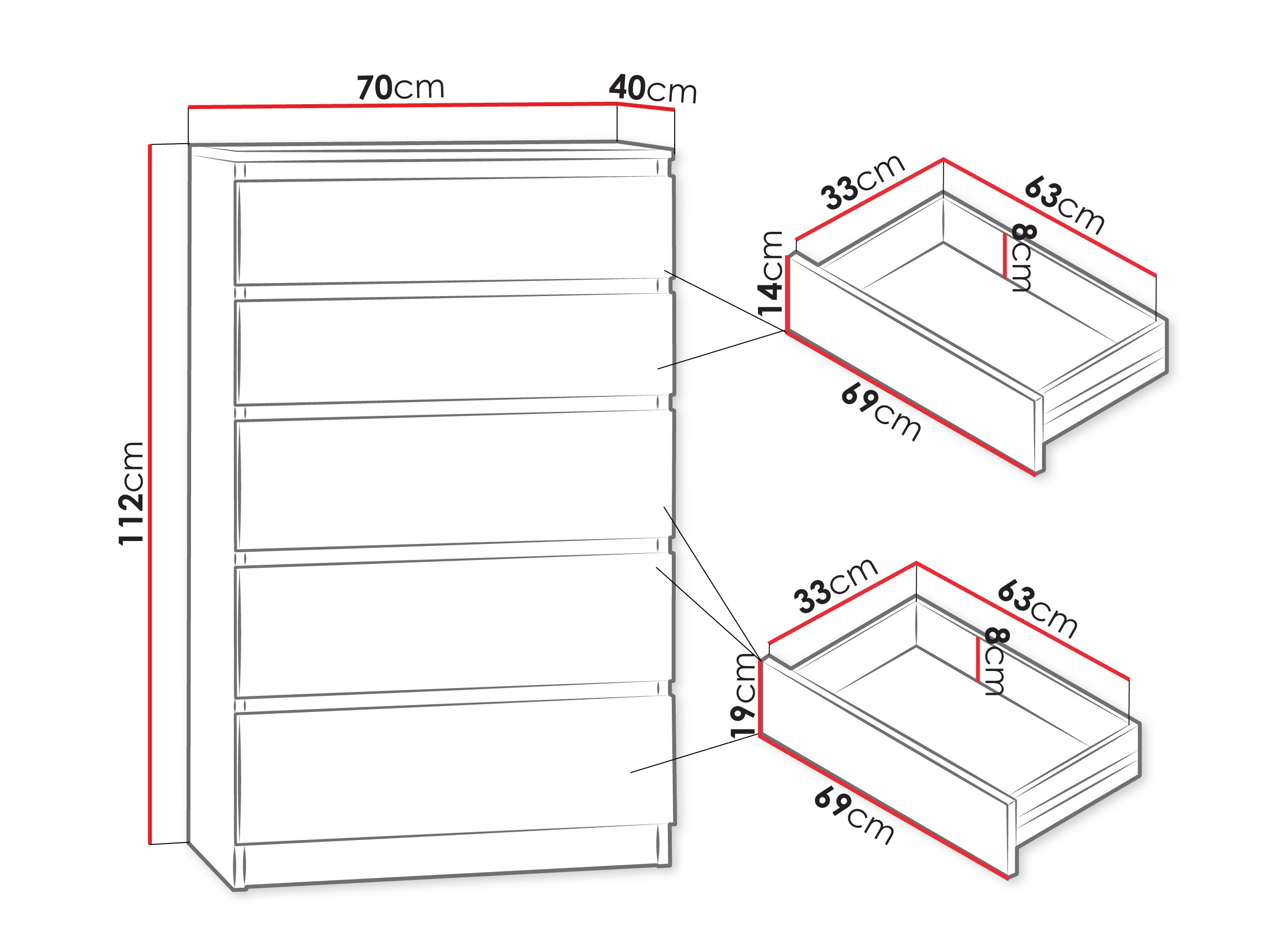 Chest of drawers Comfivo Structor IV (Walnut)
