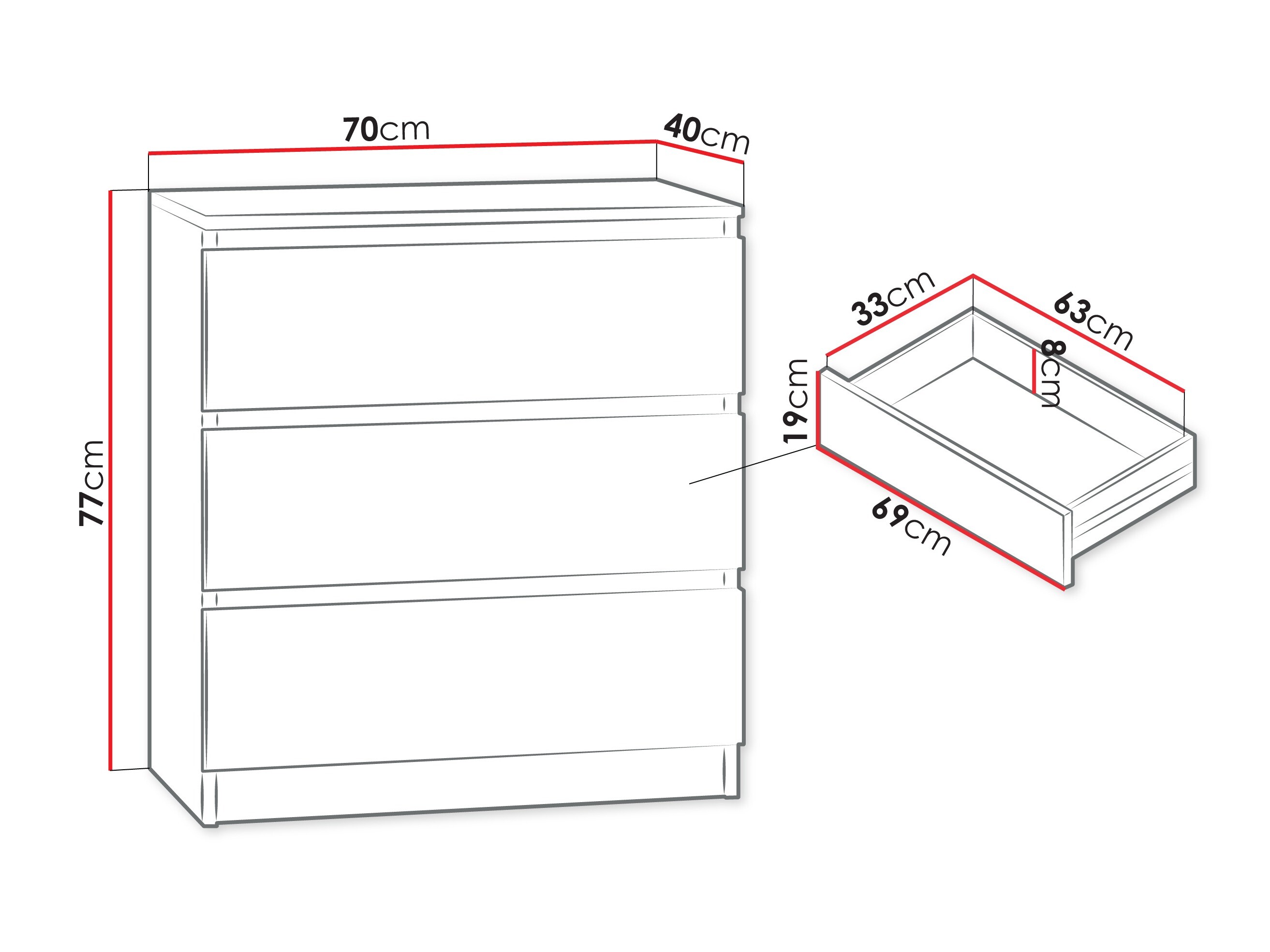 Chest of drawers Comfivo Structor (Walnut)