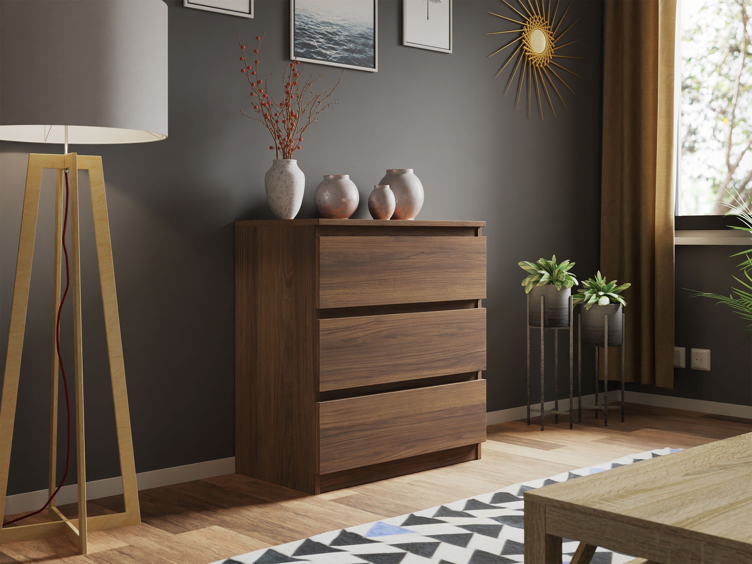 Chest of drawers Comfivo Structor (Walnut)