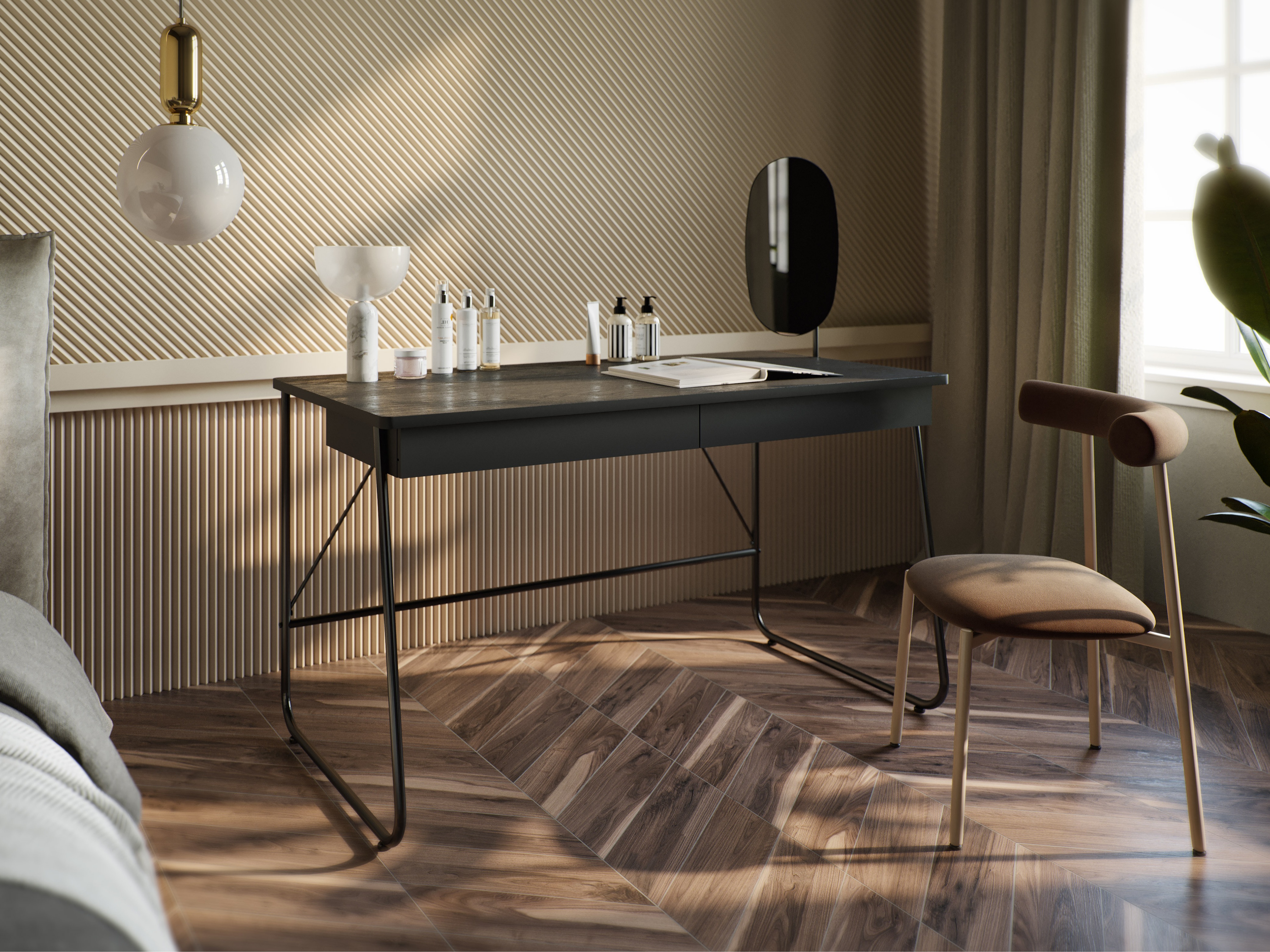 Desk Fresno 185 (Black)
