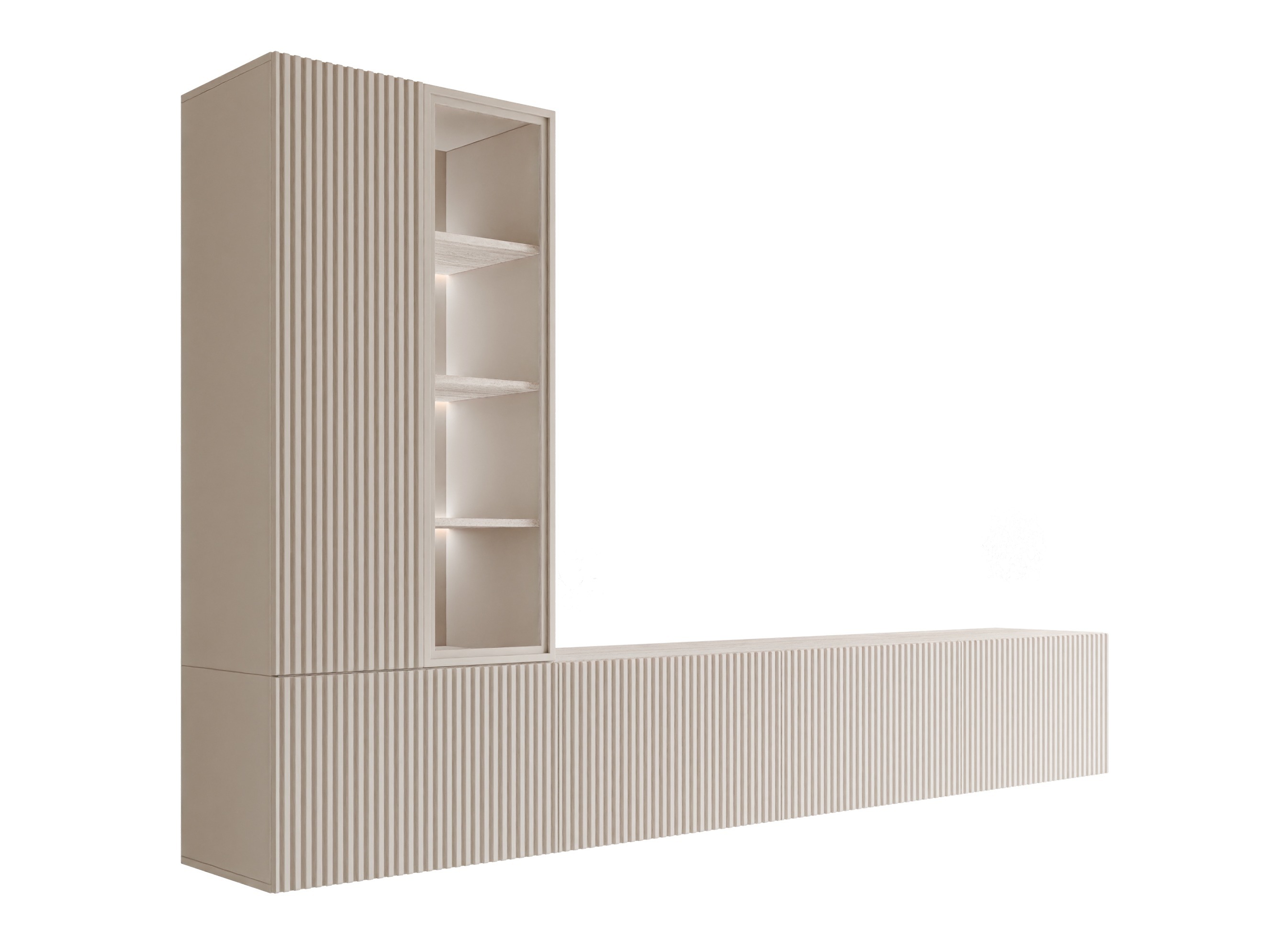 Living room set Comfivo 599 (Cashmere + Light Travertine)