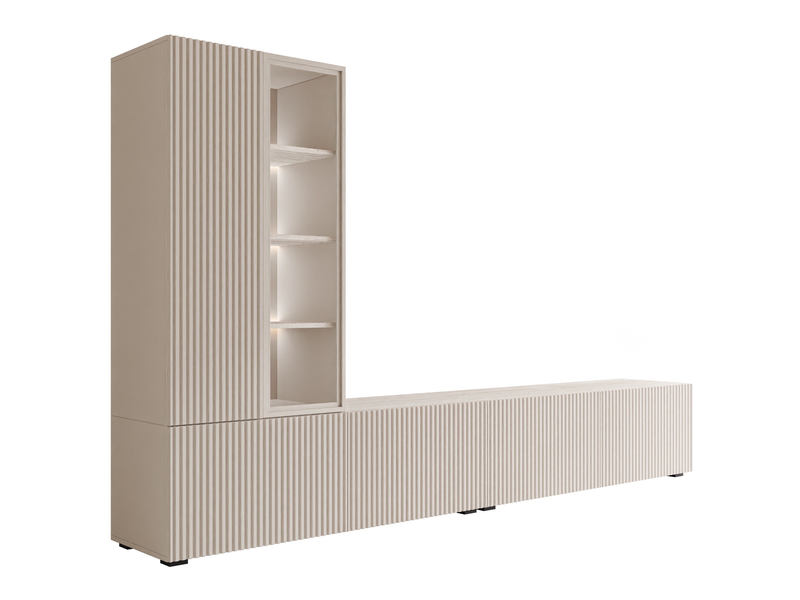 Living room set Comfivo 599 (Cashmere + Light Travertine)