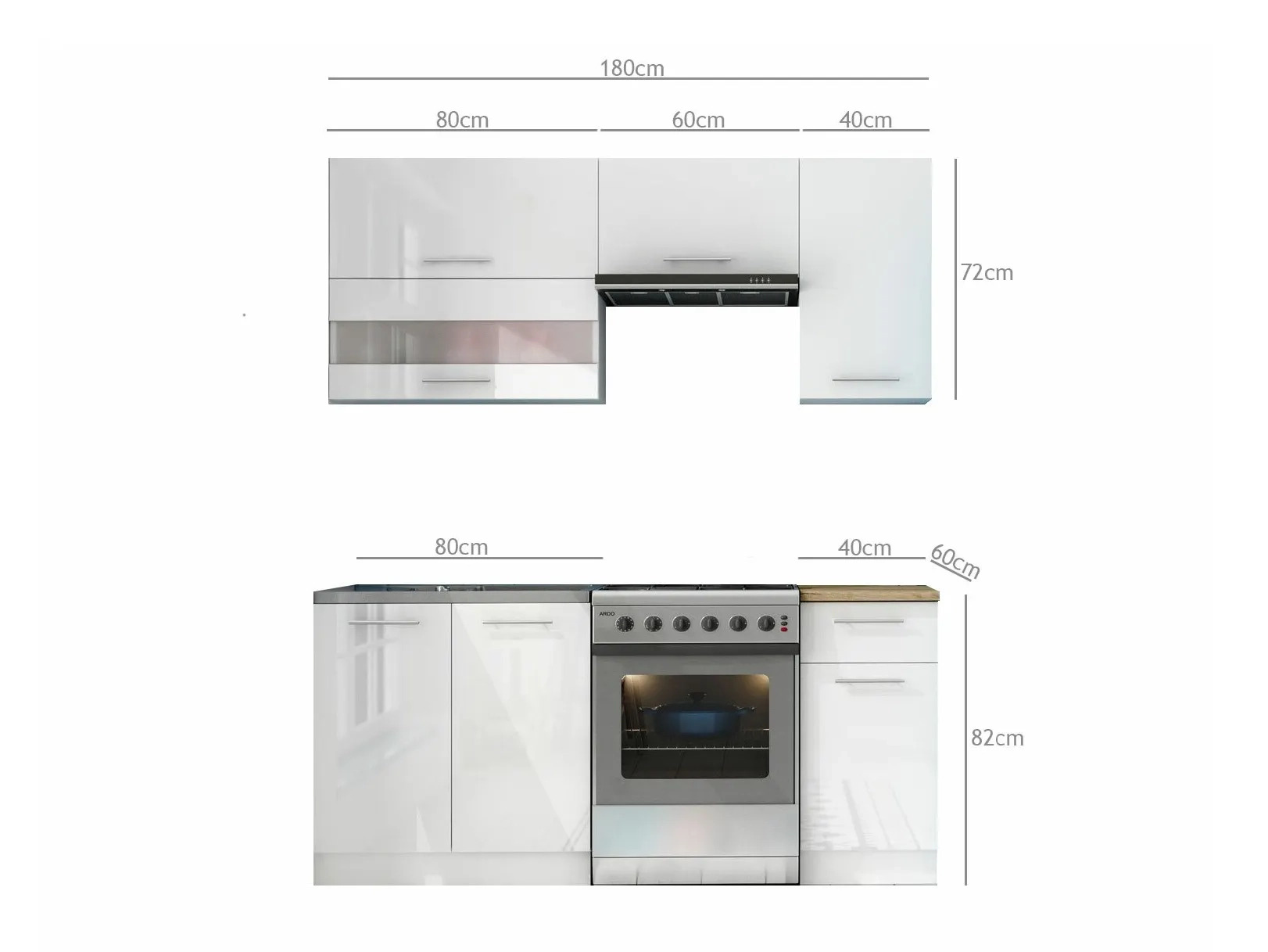 Modular kitchen set Tiffa Mix 100