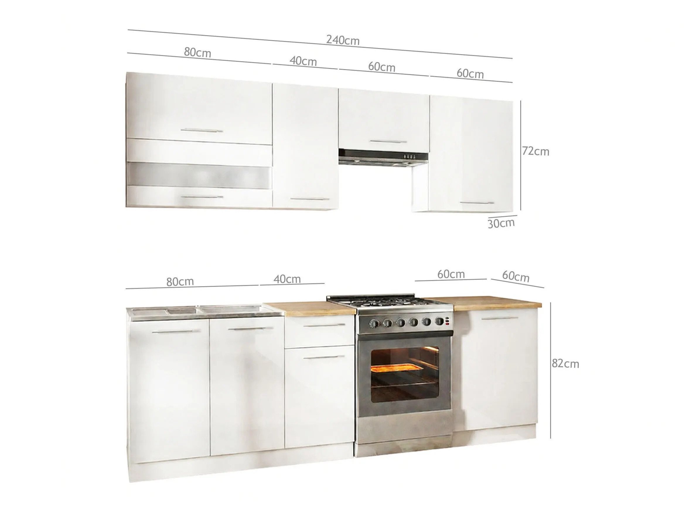 Modular kitchen set Tiffa Mix 106