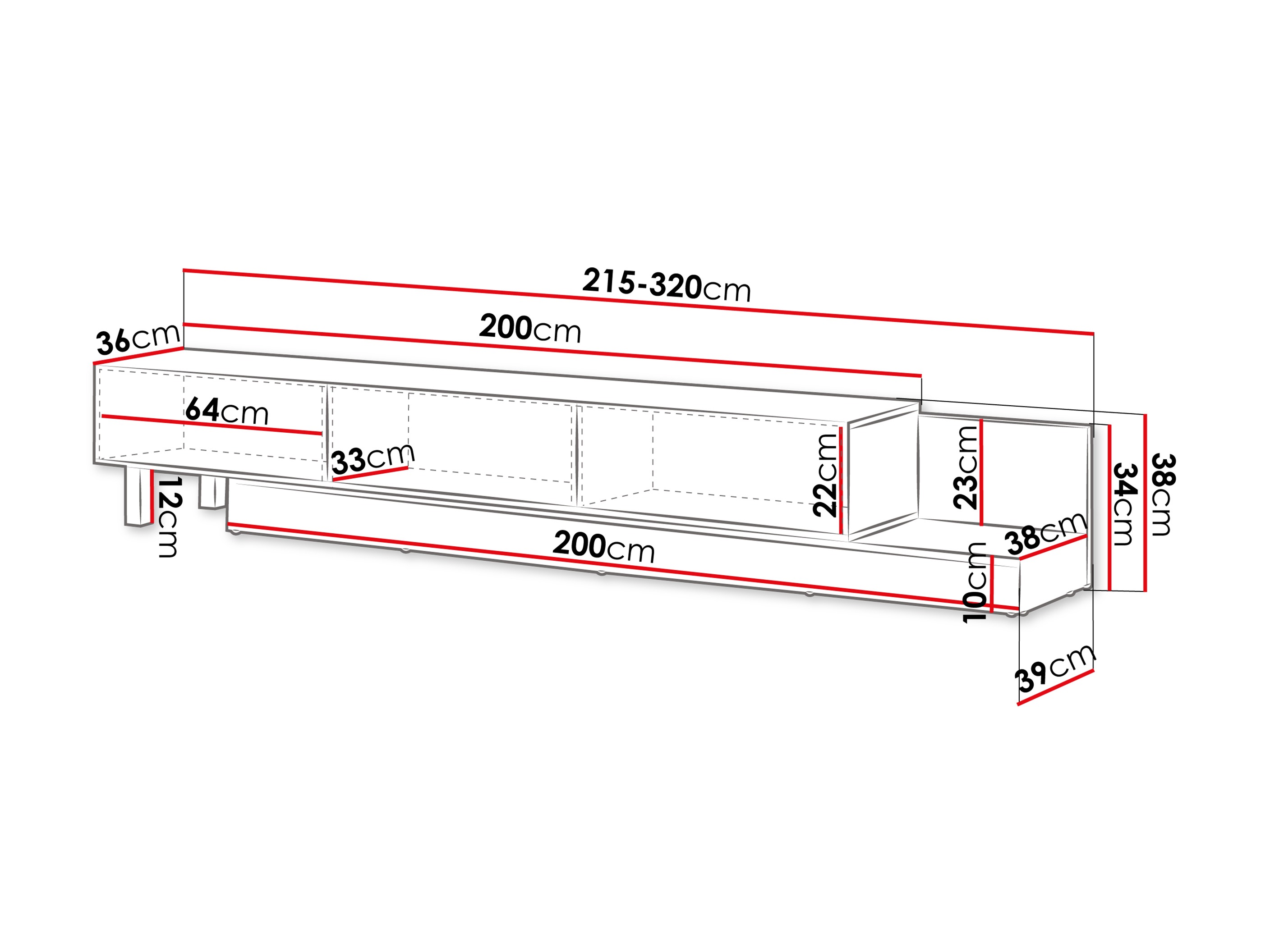 TV stand Charlotte 214