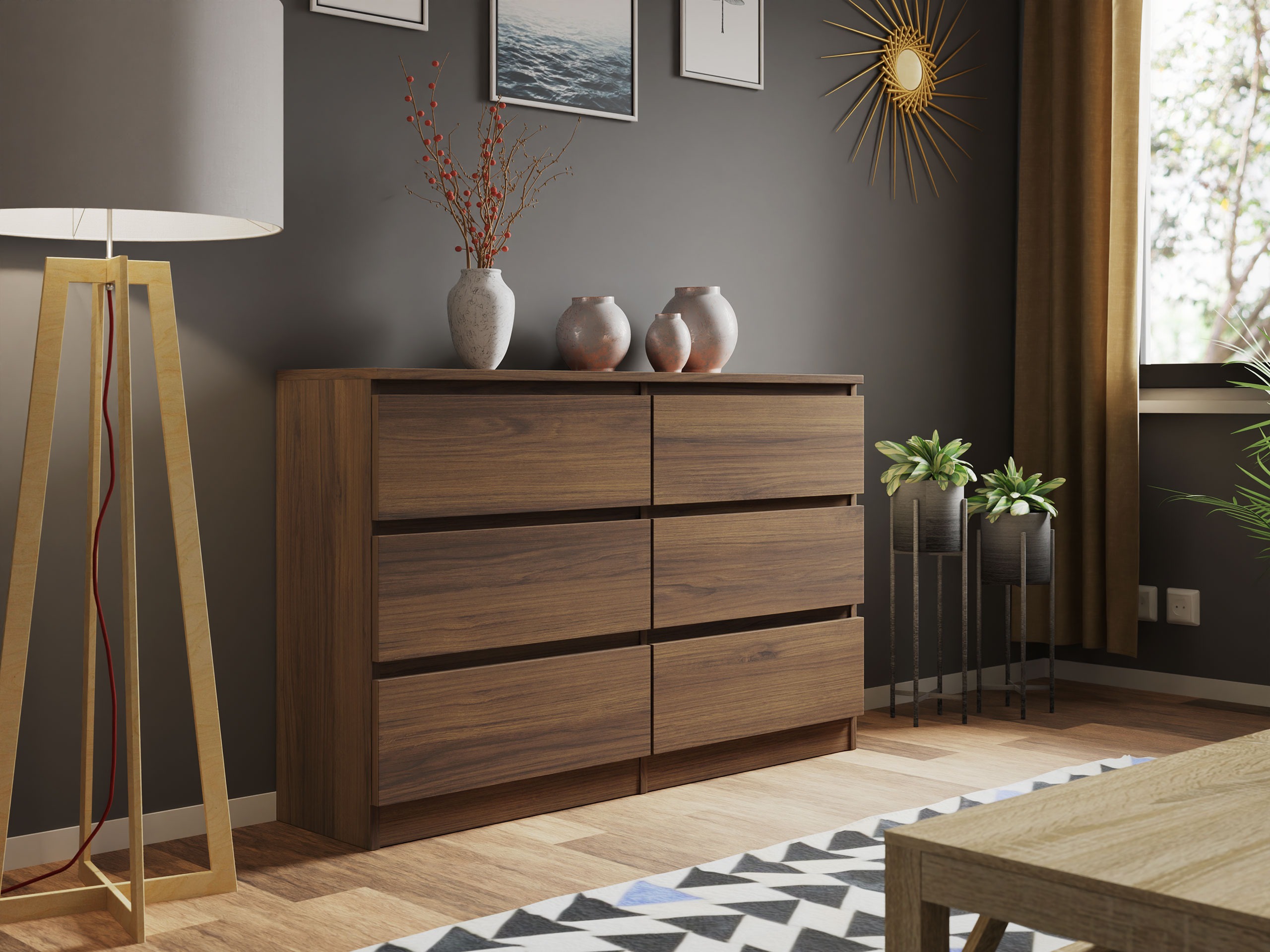 Chest of drawers Comfivo Structor V (Walnut)