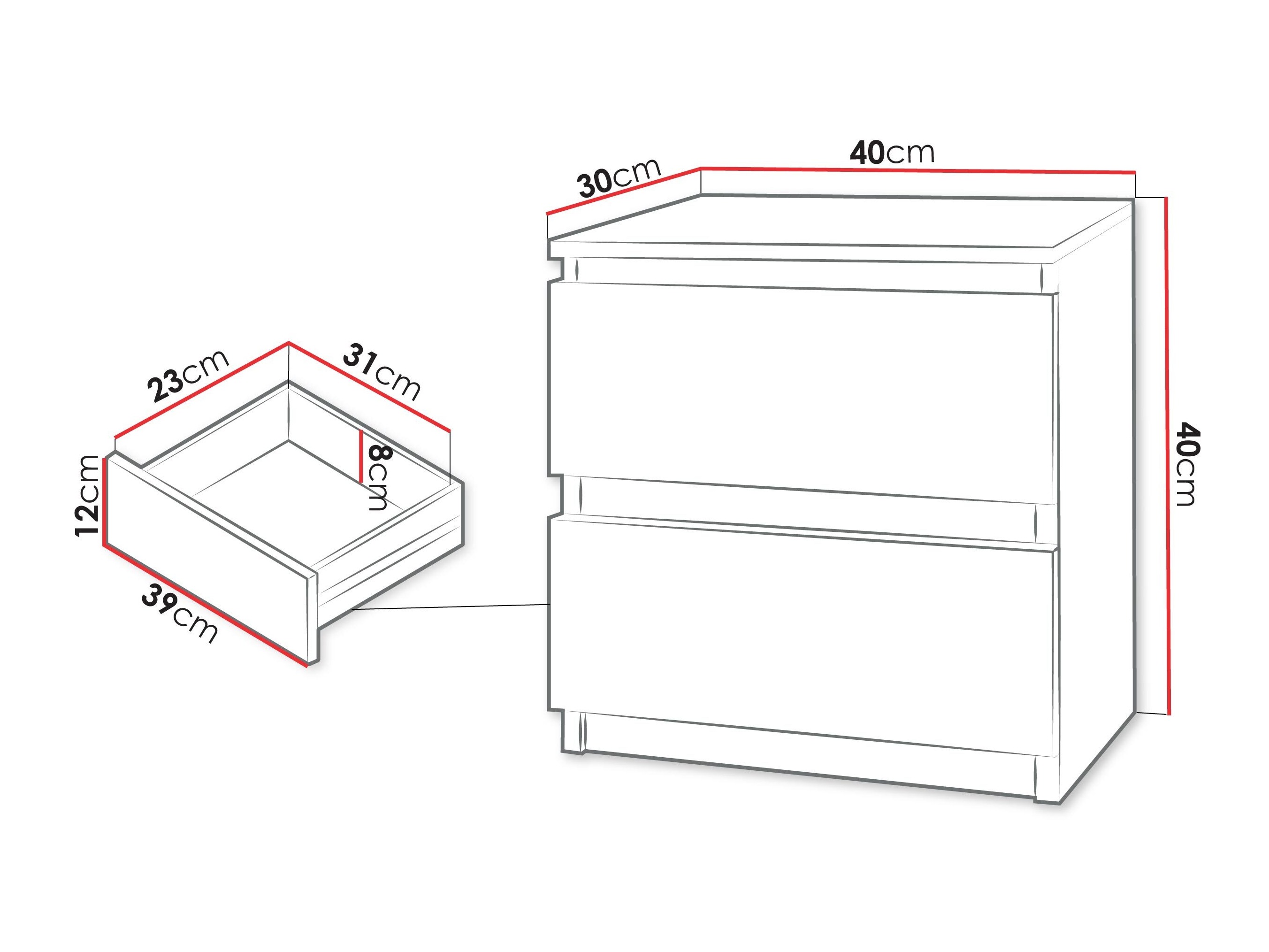 Bedside table Comfivo Structor I (Black)