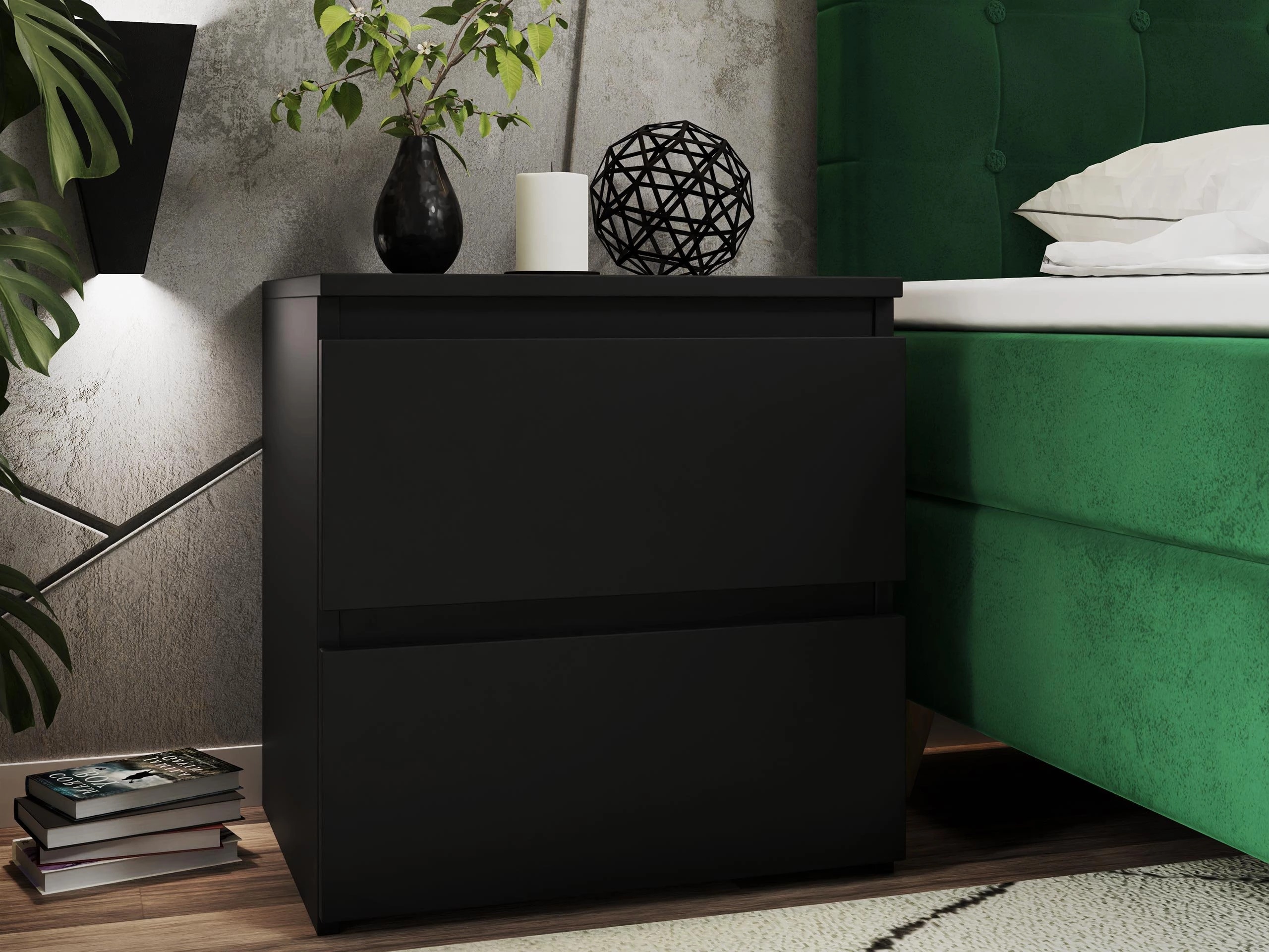 Bedside table Comfivo Structor I (Black)