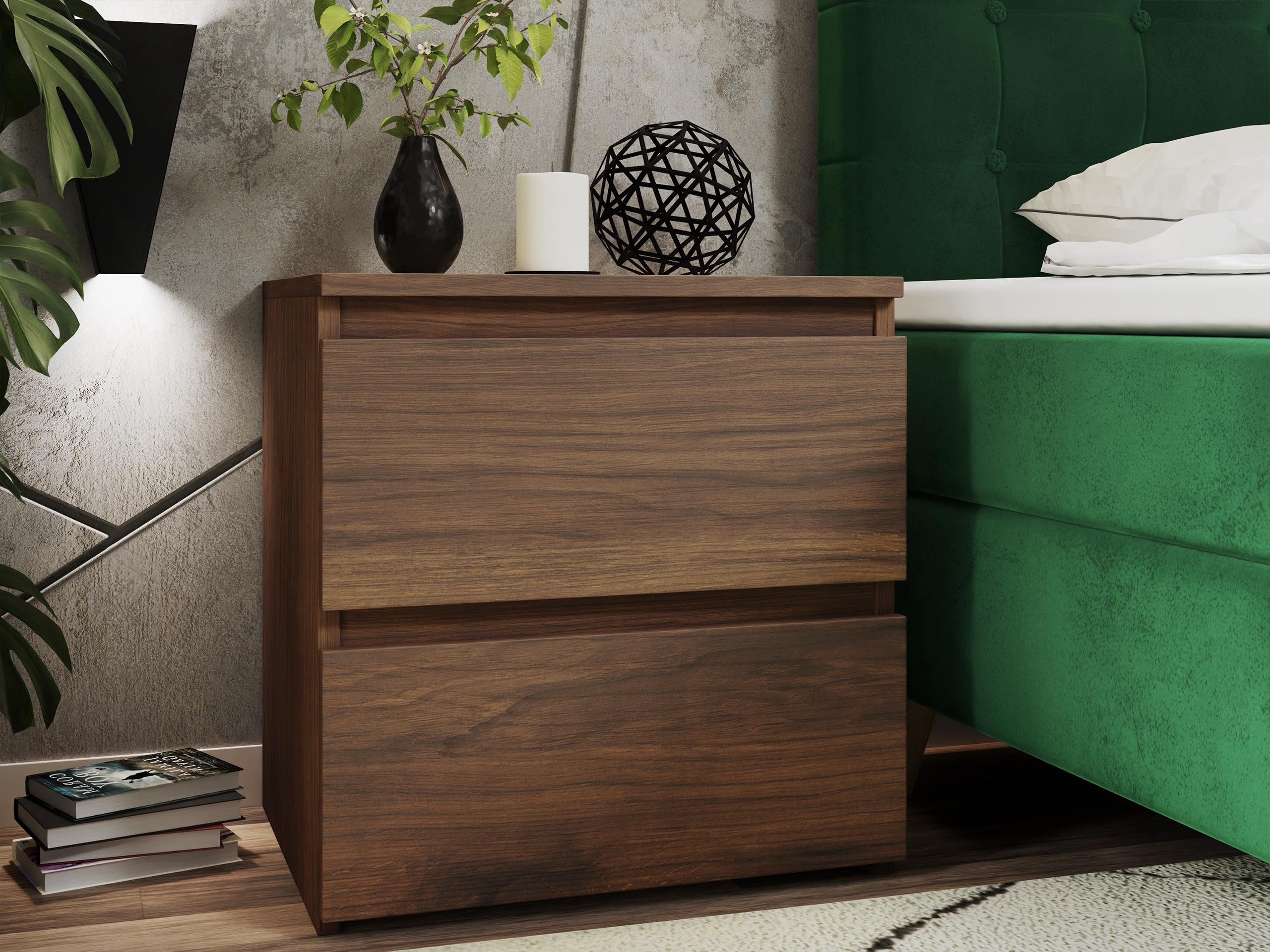 Bedside table Comfivo Structor I (Walnut)