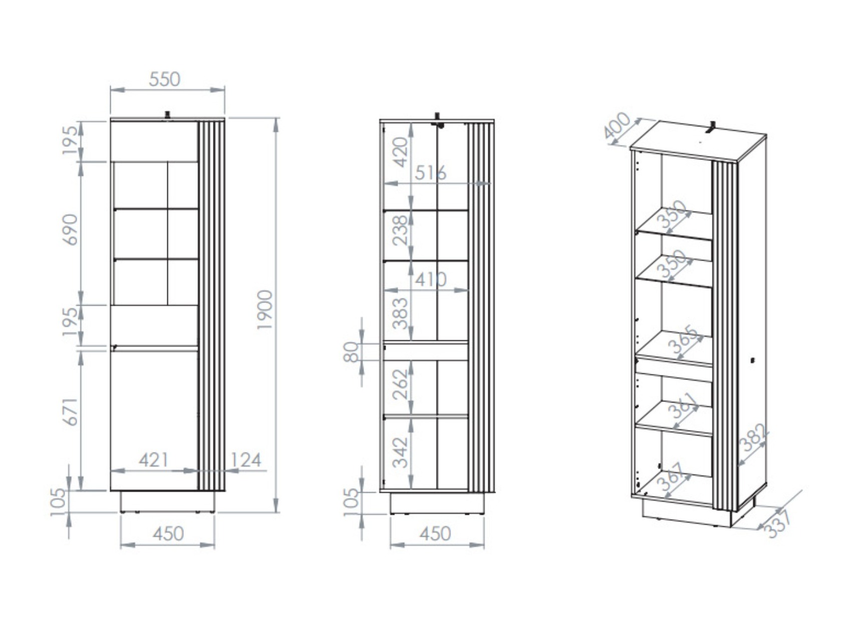 Bookcase Revtive 100
