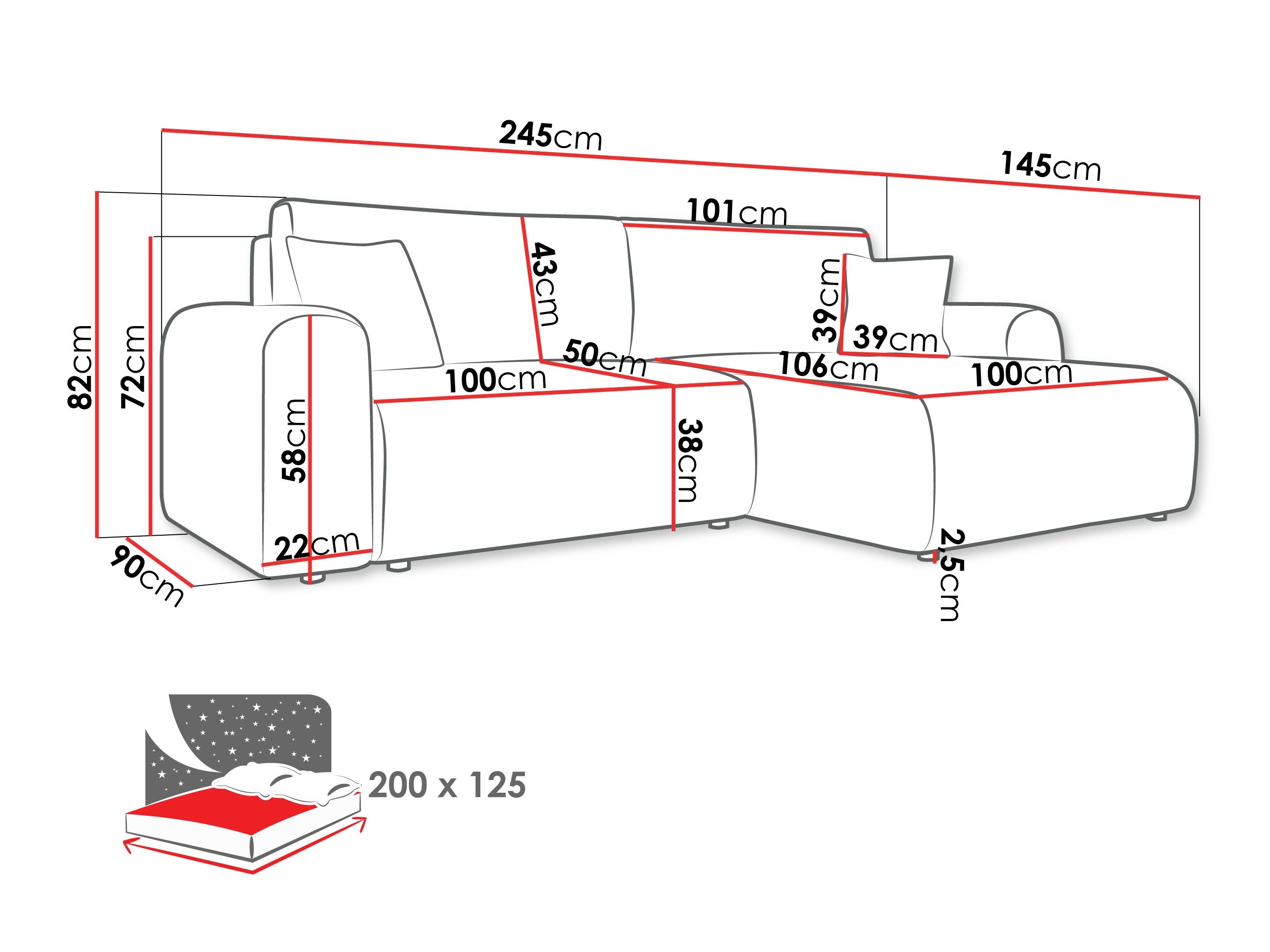 Corner sofa Luxum (Ambience 04)