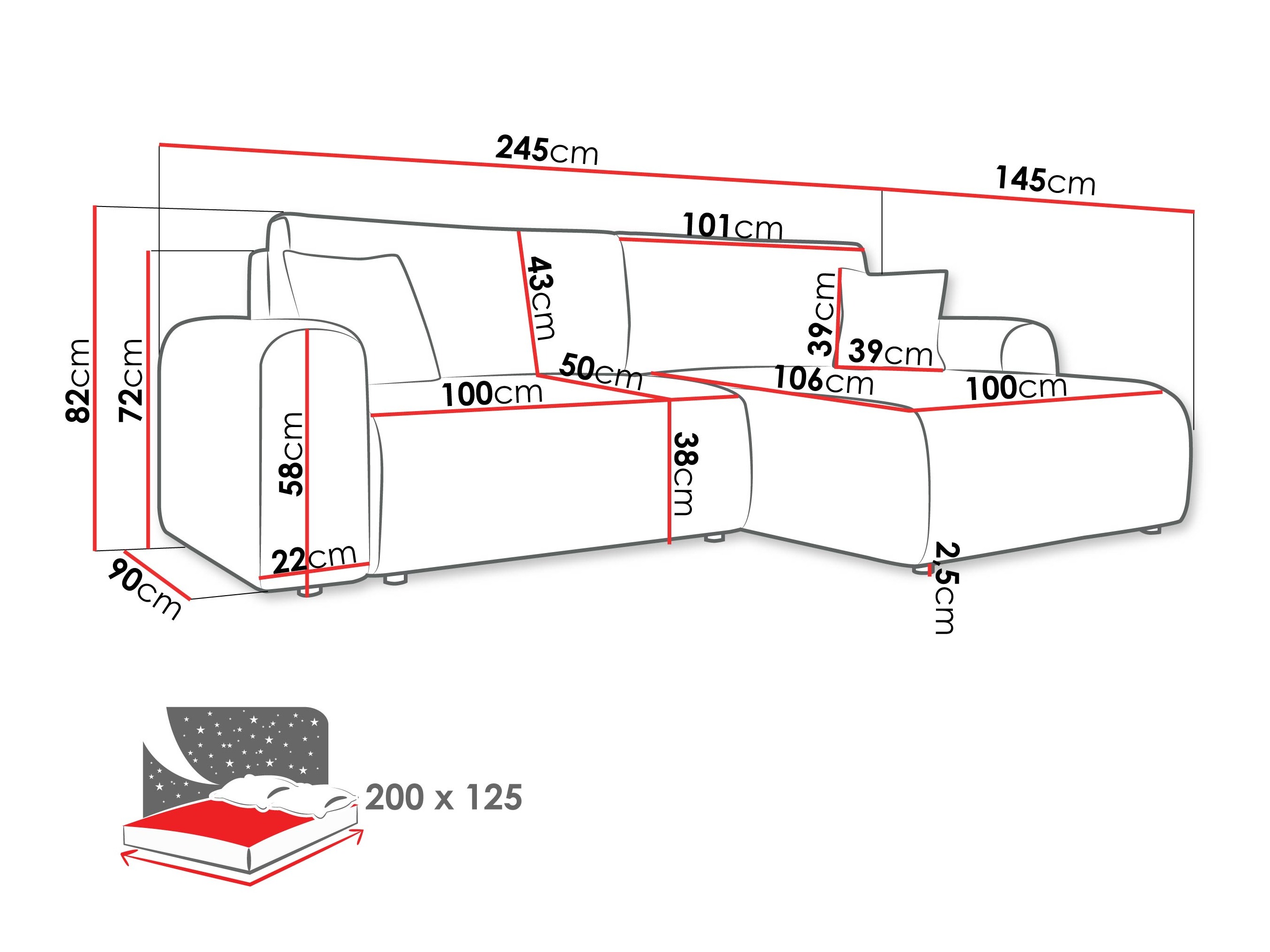 Corner sofa Luxum (Ambience 19)
