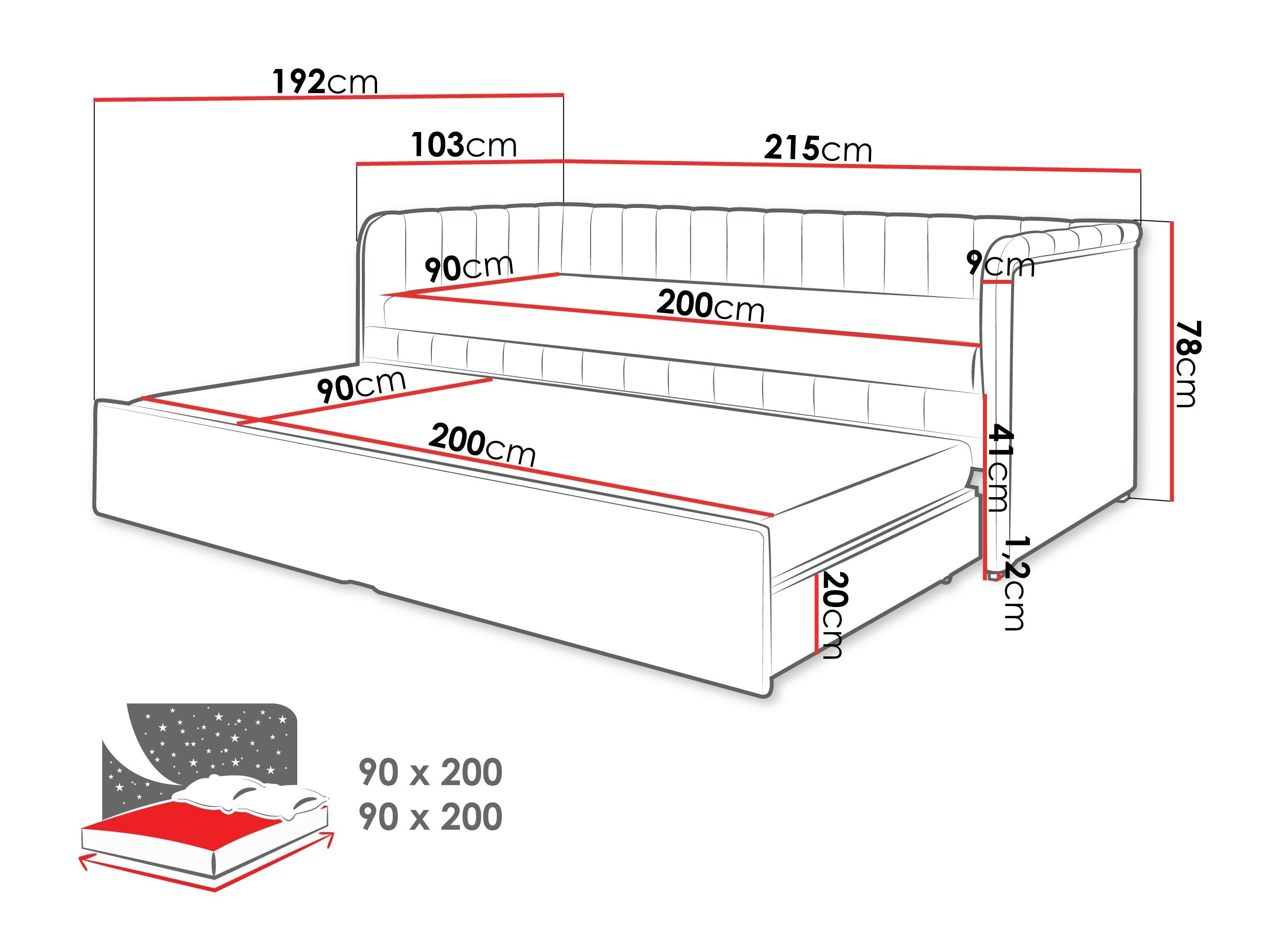 Bed Ogden 177 (Vera 15)
