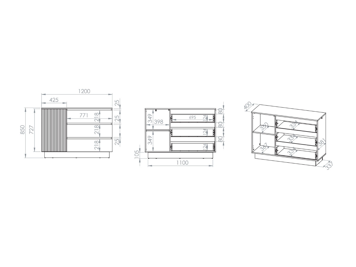 Chest of drawers Revtive 103