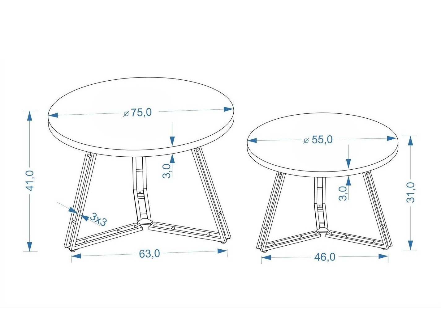 Coffee table set Houston 2184