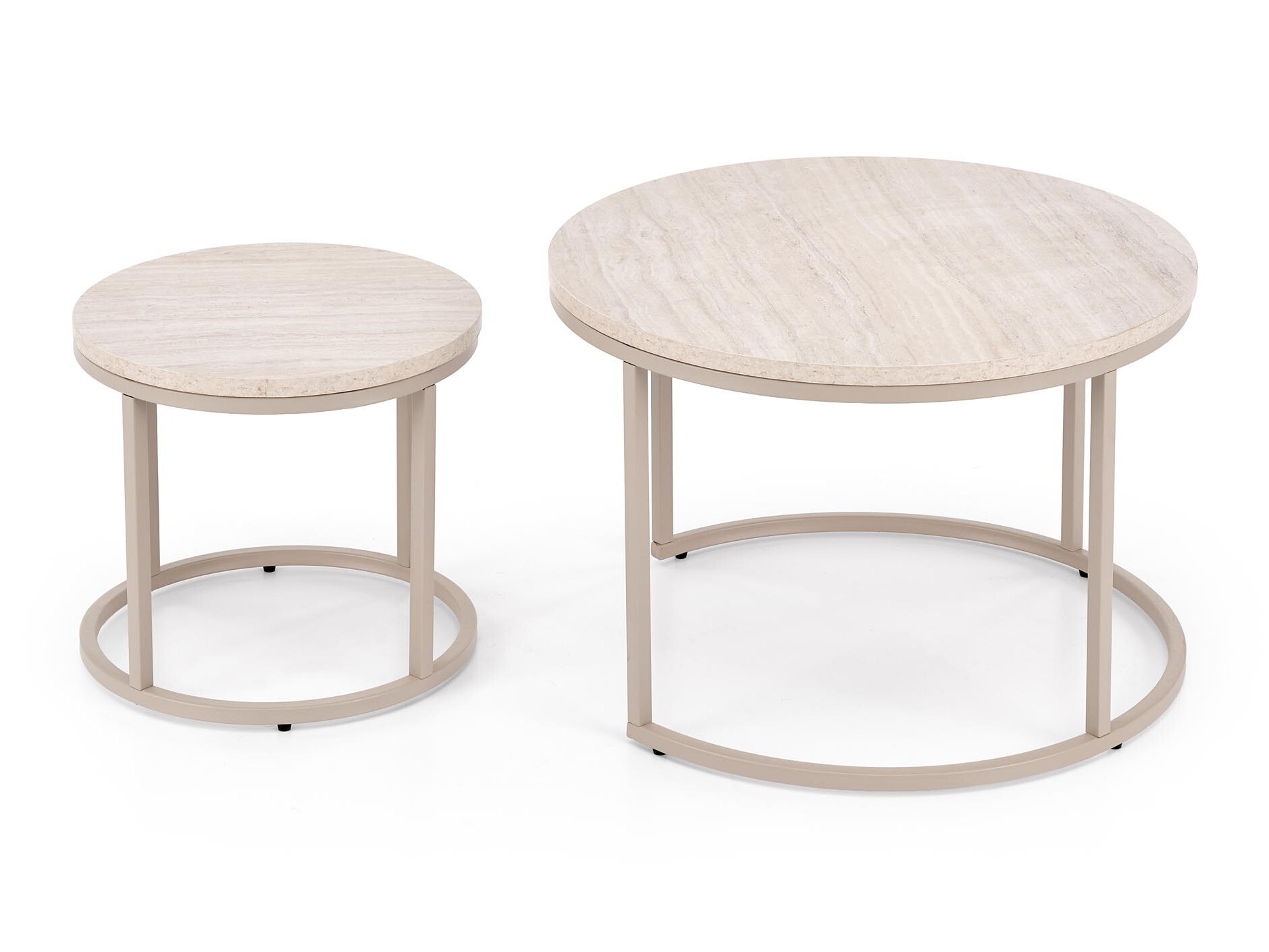 Nest of coffee tables Houston 2213 (Light travertine + Cashmere)